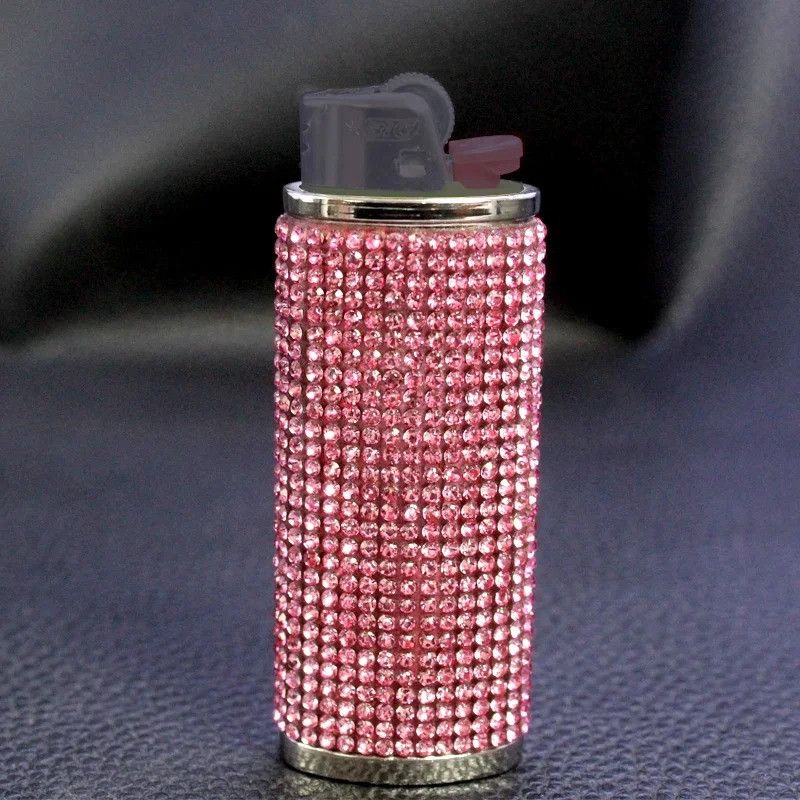 Other Pink Rhinestone Crystal Lighter Case Size ONE SIZE - 2 Thumbnail