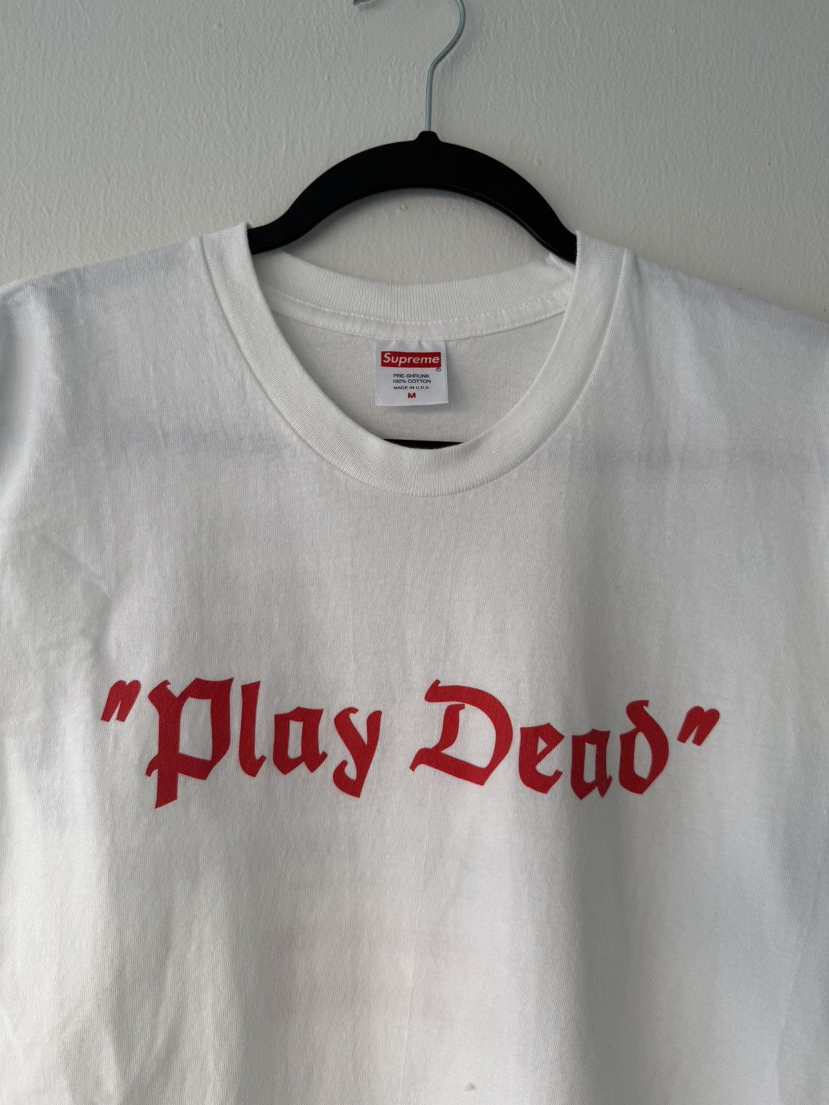 Supreme Supreme Play Dead Tee in White Size US M / EU 48-50 / 2 - 3 Thumbnail