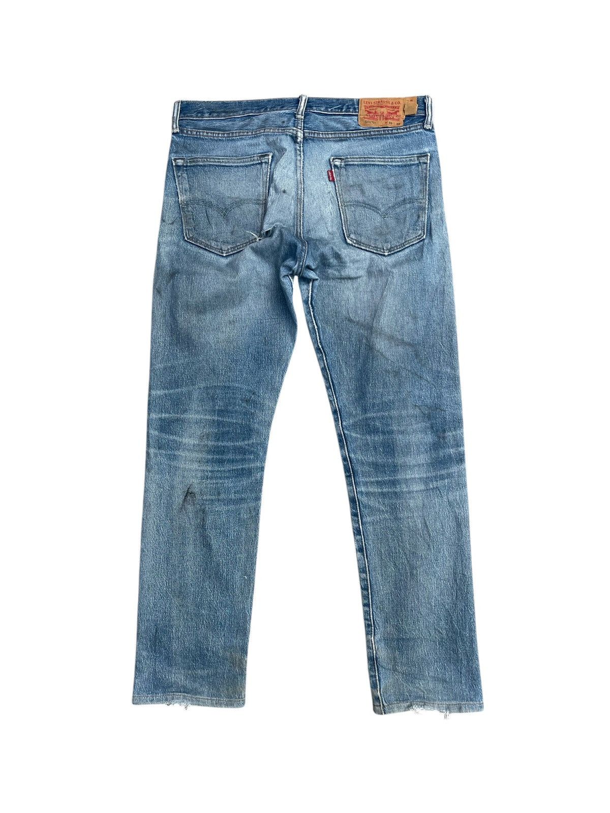 Levi's × Levi's Vintage Clothing Levi’s 501 CT W33 L32 Distressed Vintage Wash Selvedge Denim Size US 33 - 2 Thumbnail