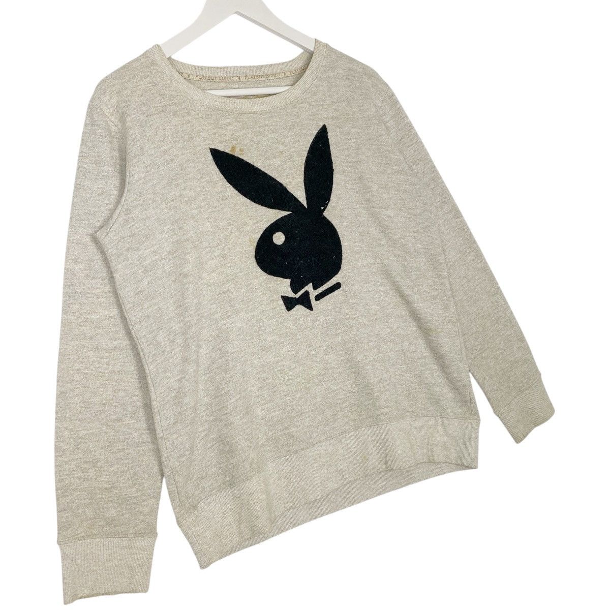 Vintage Vintage Playboy Sweatshirt Crewneck Gray Big Logo Size L Size US L / EU 52-54 / 3 - 3 Thumbnail