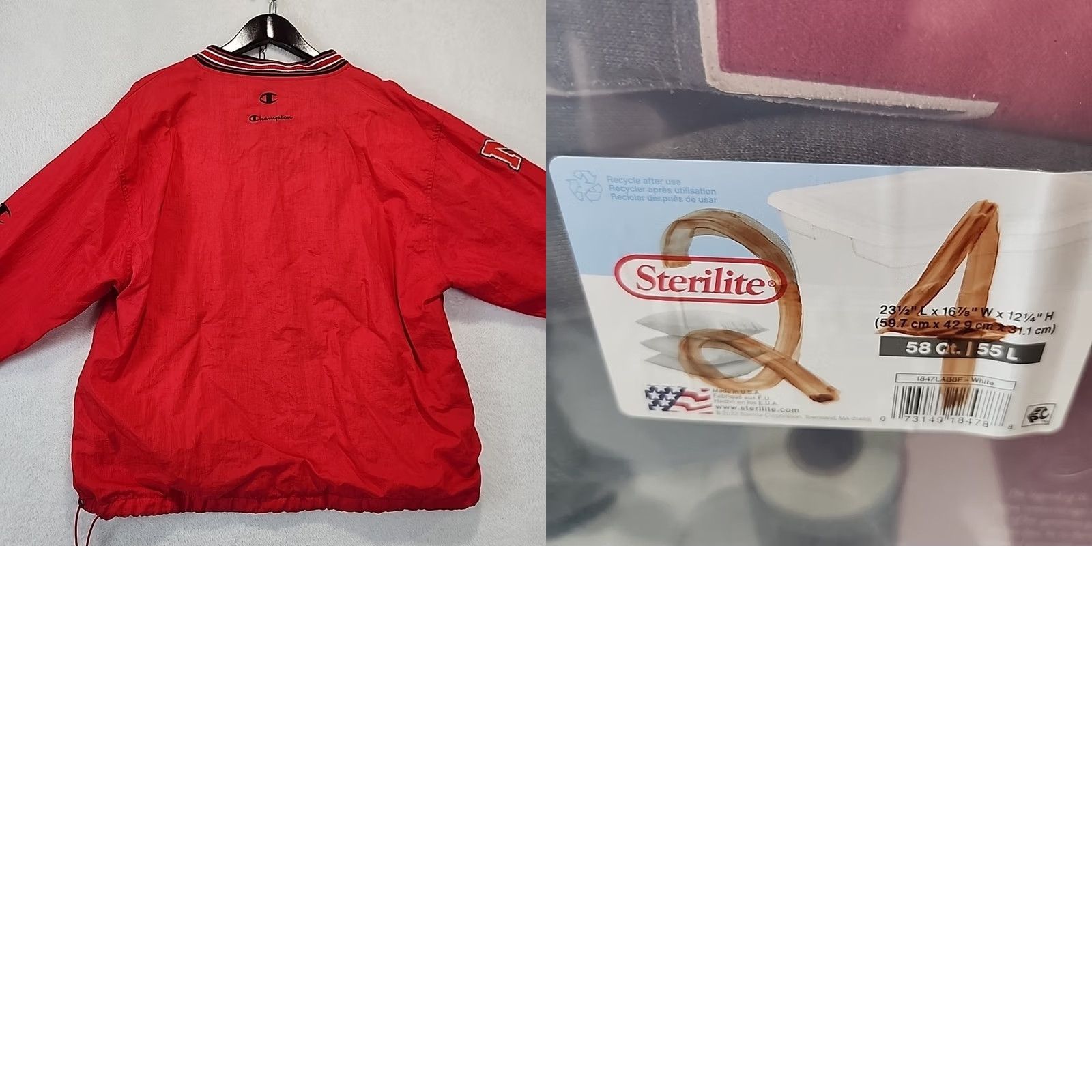 Champion VINTAGE Champion Nebraska Huskers V Neck Pullover Windbreaker Jacket Mens L Red Nylon Polyester Lining Logo 90s Sports NCAA Size US L / EU 52-54 / 3 - 10 Thumbnail