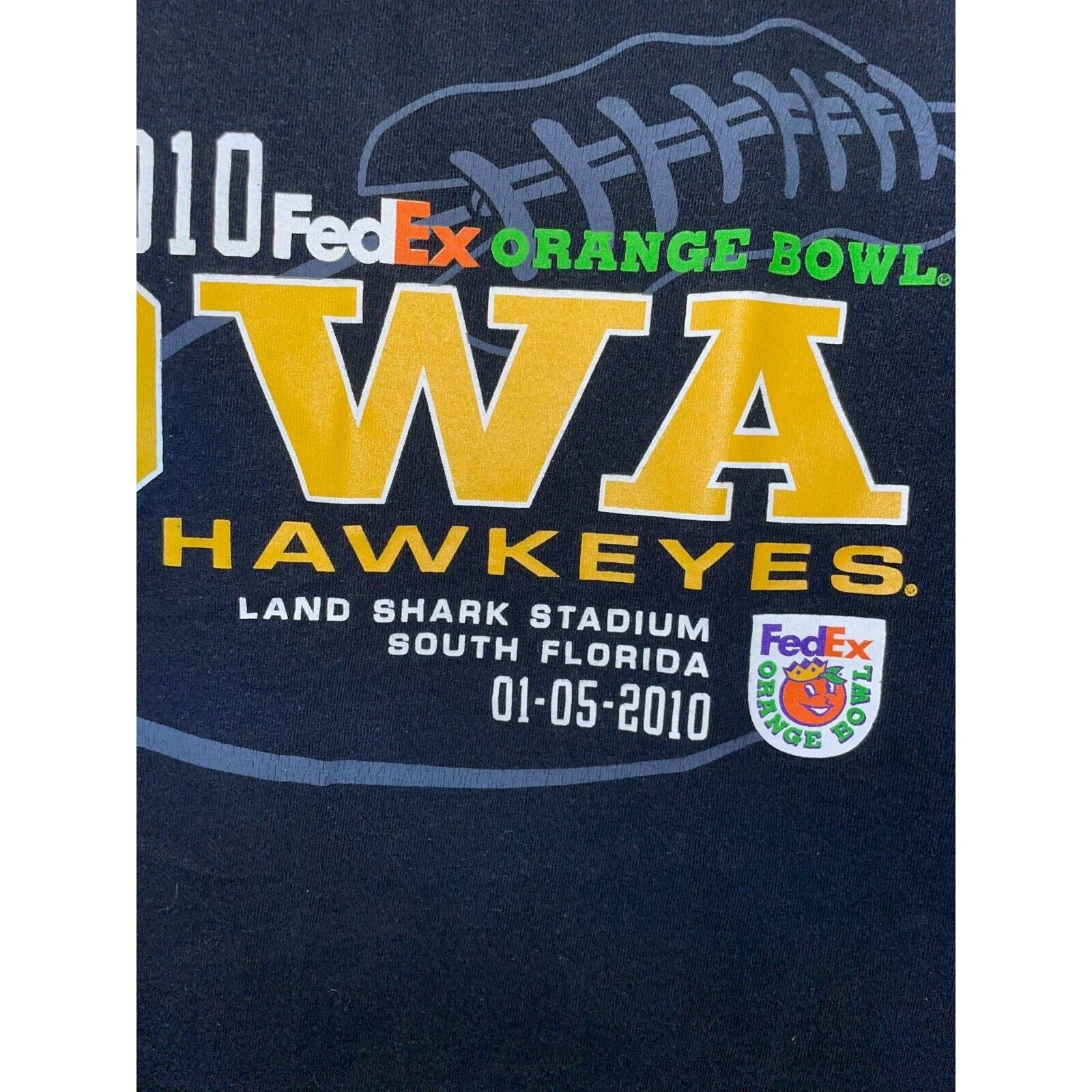 NCAA Iowa Hawkeyes Shirt FedEx Orange Bowl Black Tee Graphic S Size US S / EU 44-46 / 1 - 4 Thumbnail