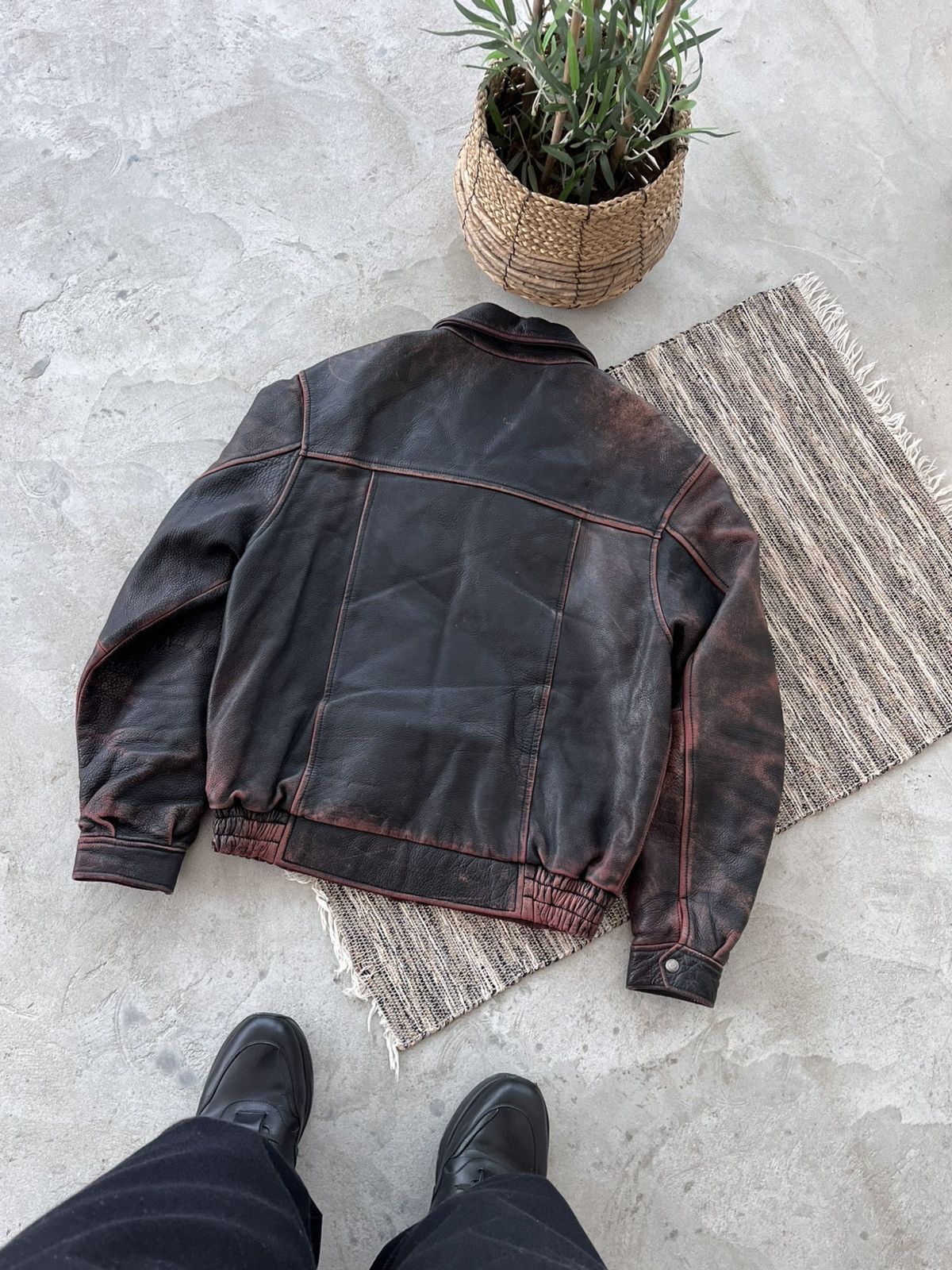 Genuine Leather Hype Vintage Coach Black Red Leather Bomber Jacket Y2K Sk8 Size US XL / EU 56 / 4 - 3 Thumbnail