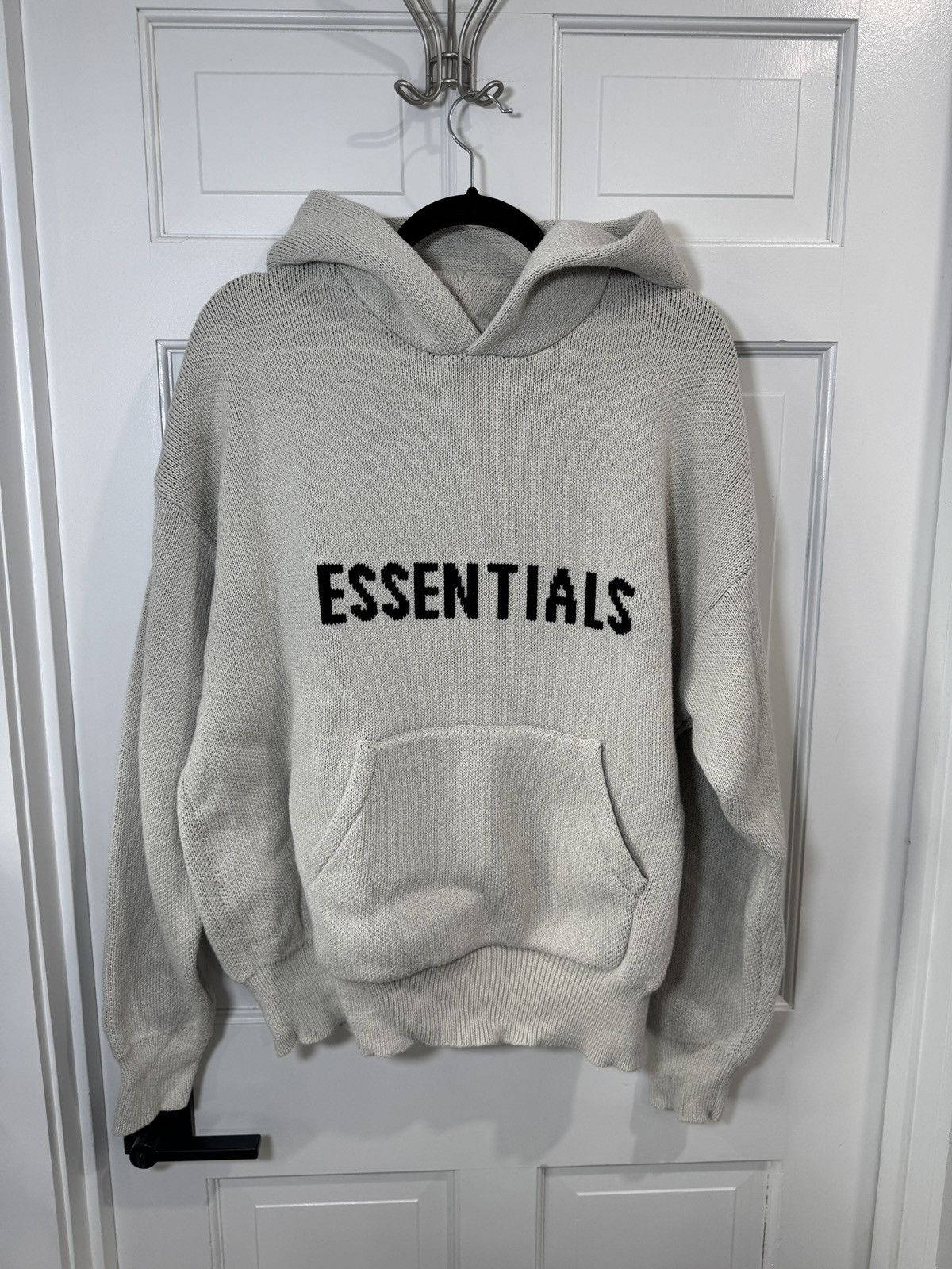 Fear of God Essentials Knit Hoodie Oatmeal Light Heather