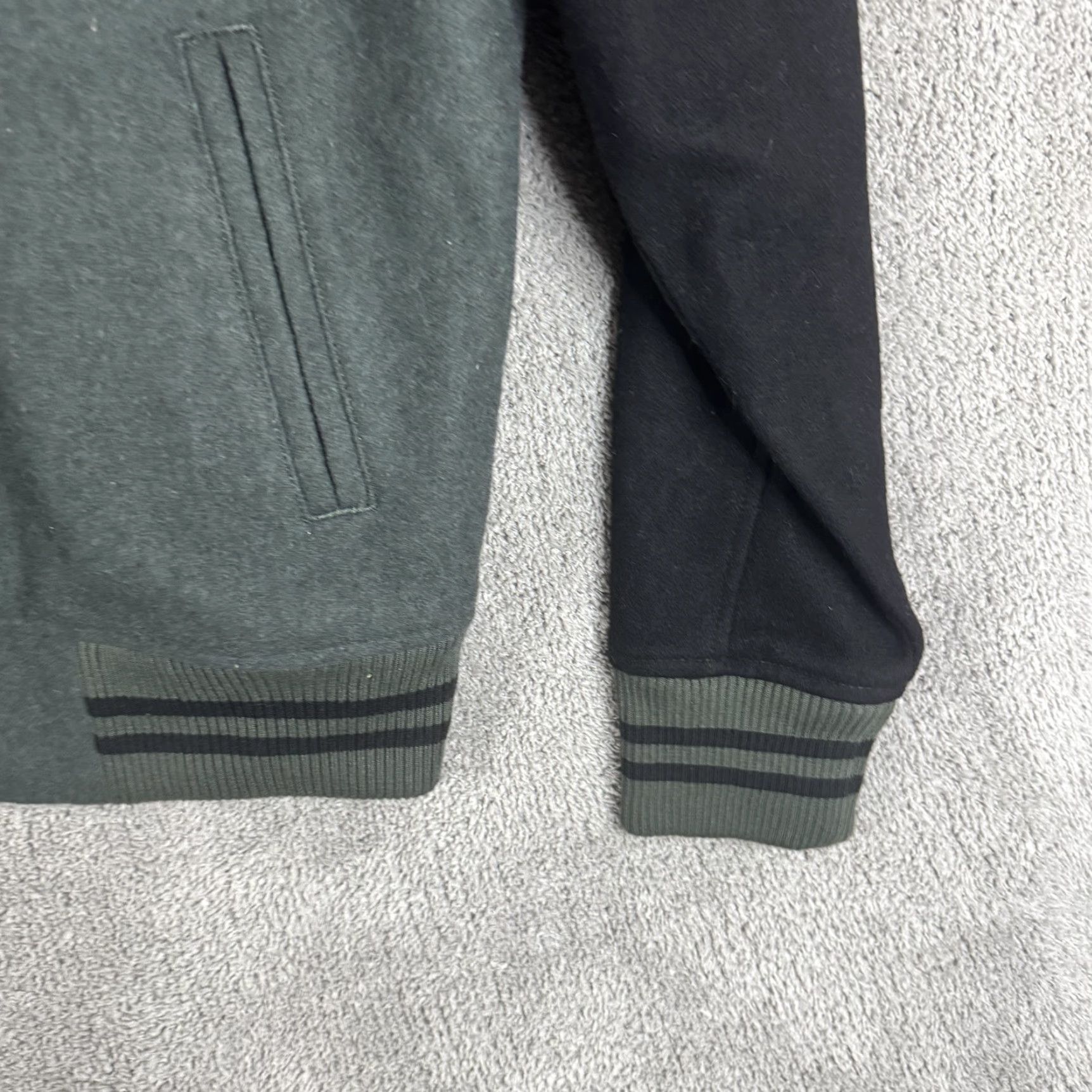 True Religion True Religion Jacket Mens S Green Wool Varsity Snap Front Back Logo Graphic Size US S / EU 44-46 / 1 - 3 Thumbnail