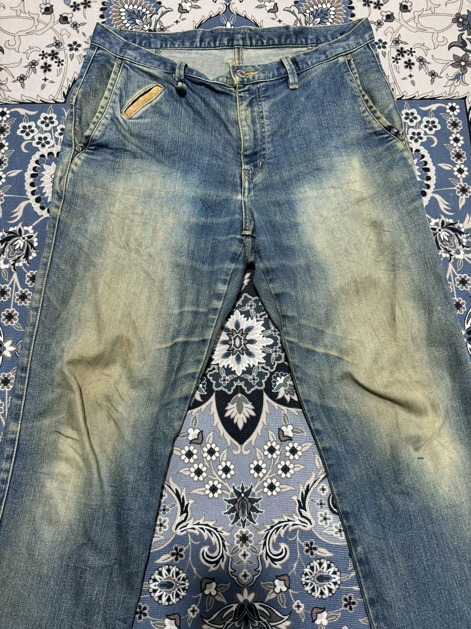 Designer × Maurizio Baldassari Vintage Y2K Maurizio Baldassari Distressed Baggy Jeans Size US 34 / EU 50 - 3 Thumbnail