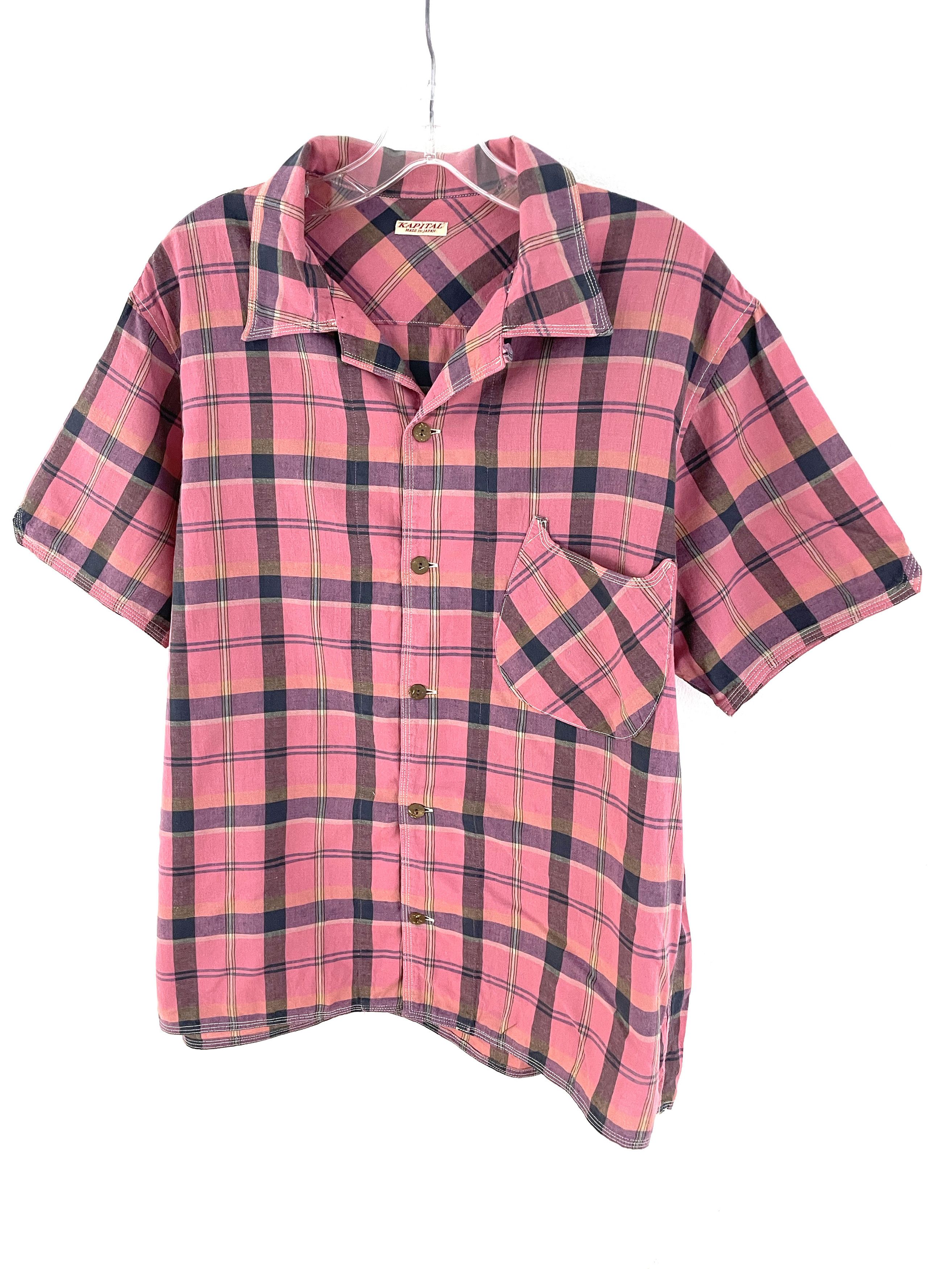 Kapital Open Collar Checkered Shirt Size US L / EU 52-54 / 3 - 2 Thumbnail