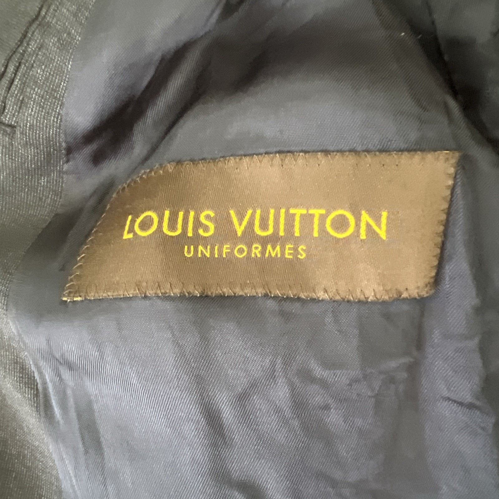 Louis Vuitton LOUIS VUITTON Uniform Men Suit Jacket 100% Wool Blue 44 READ Size 44S - 3 Thumbnail