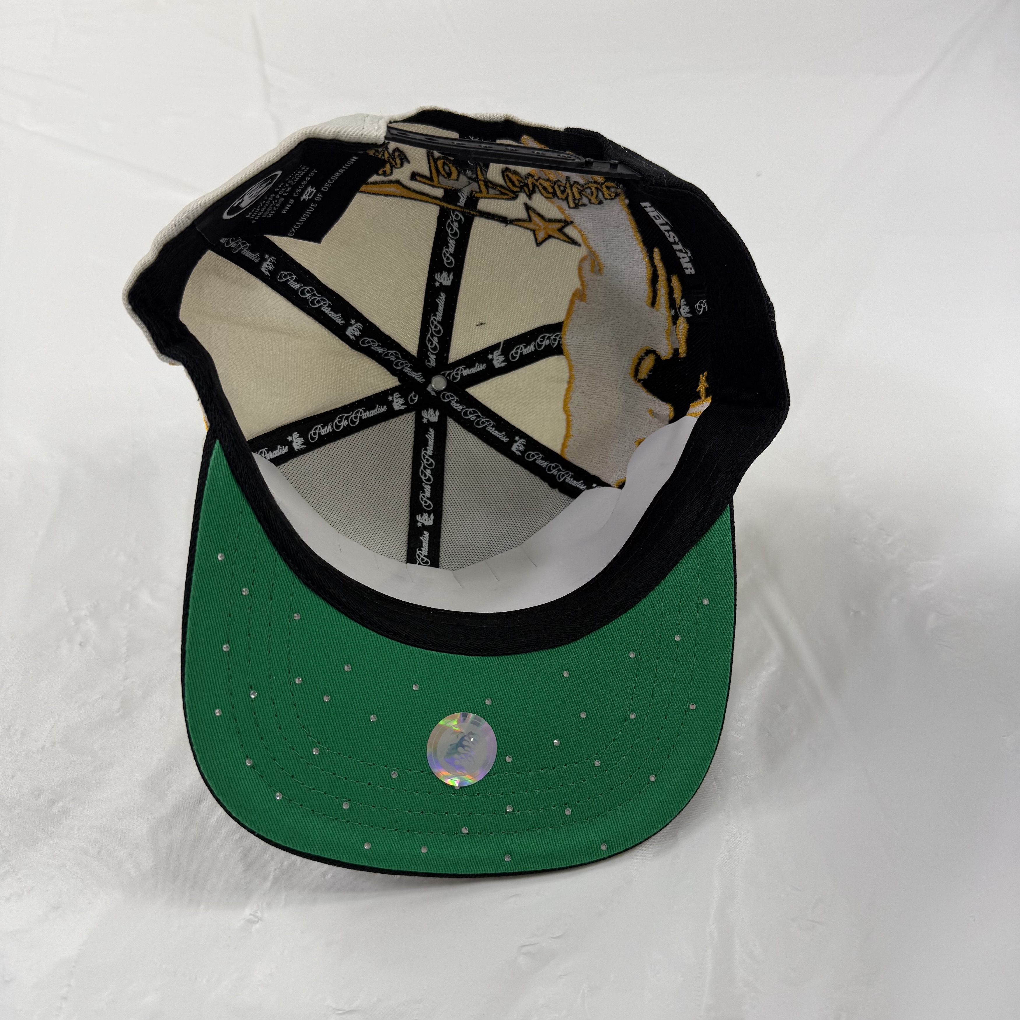 HELLSTAR Hellstar Path To Paradise Snapback Hat Flame Logo Rhinestone Size ONE SIZE - 6 Thumbnail