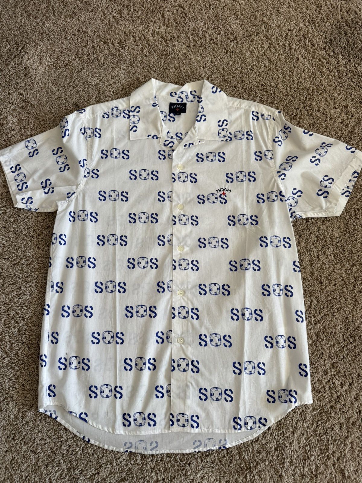 Noah Noah “SOS” button up - grail Size US M / EU 48-50 / 2 - 1 Thumbnail
