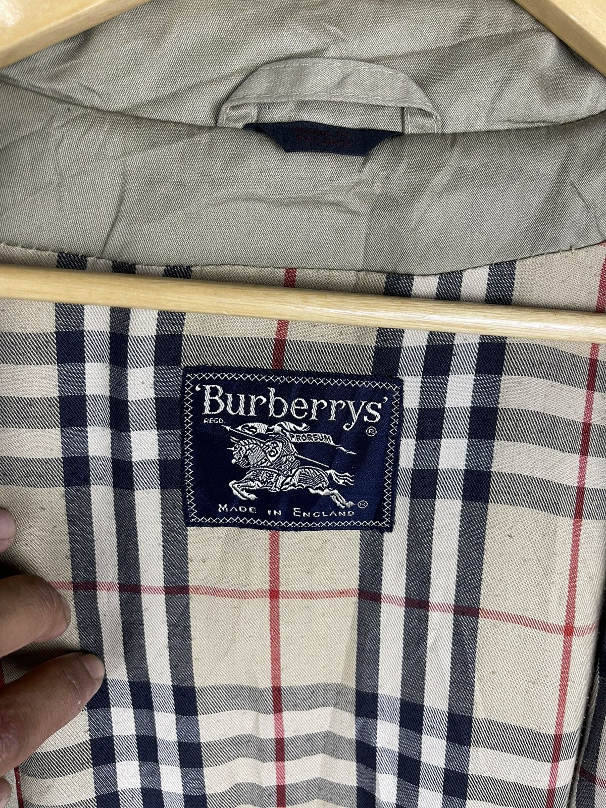 Vintage BURBERRY POLAND Nova Check Trench Coat Casual