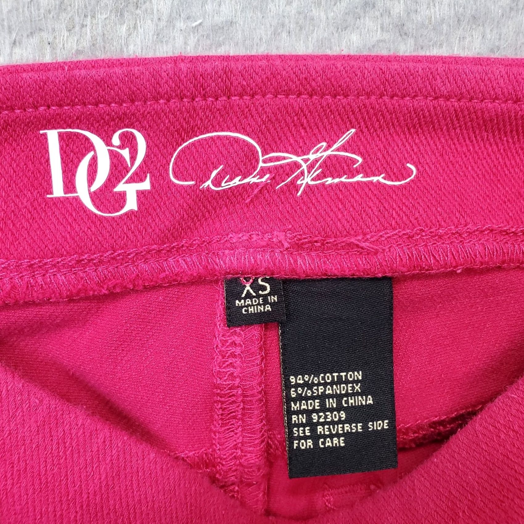 Denime Diane Gilman DG2 Skinny Jeans Womens XS Pink Denim Stretch Flat Front Pull On Jeans Size 26" / US 2 / IT 38 - 7 Thumbnail