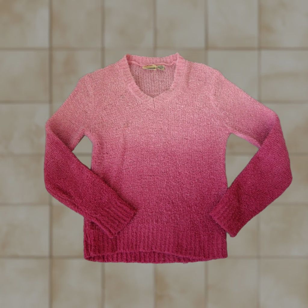 Vintage VINTAGE Gotham Sweater Womens Medium Pink Dip Dye Fuzzy Ladies V Neck 80s Size M / US 6-8 / IT 42-44 - 1 Thumbnail