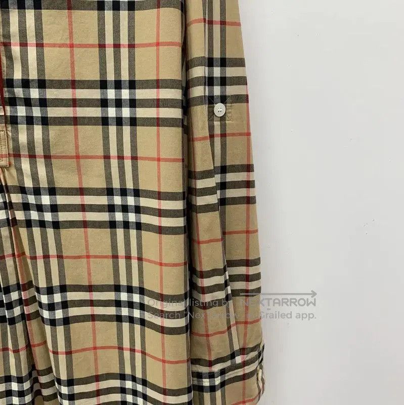 Burberry Burberry Brown Cotton Long Sleeve Dress. Size XL / US 12-14 / IT 48-50 - 4 Thumbnail