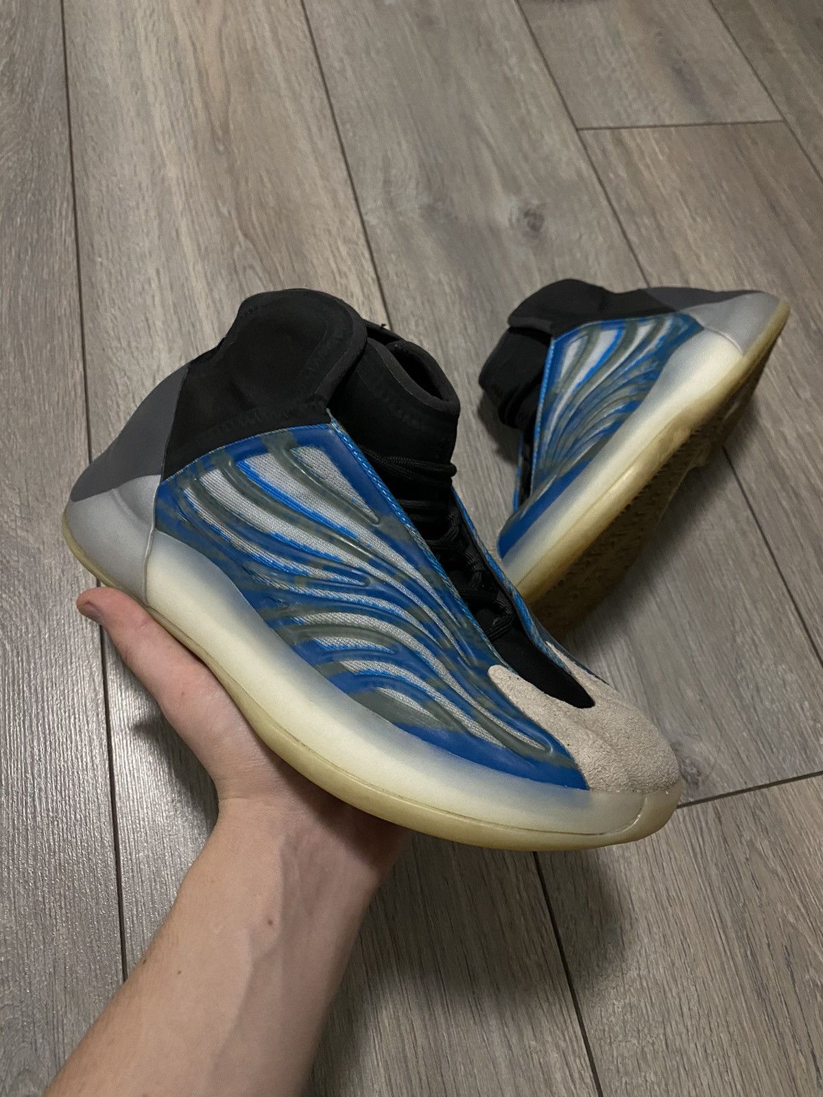 Adidas × Kanye West Adidas Yeezy Boost QNTM Frozen Blue Sneakers BSKTBL Y2K Dril Size US 7.5 / EU 40-41 - 1 Thumbnail