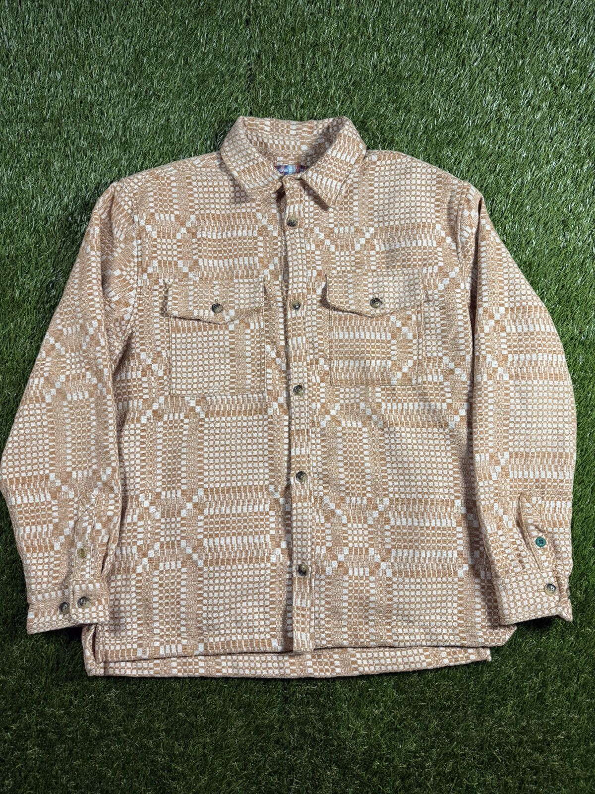 Urban Outfitters Y2k Urban Outfitters Abstract Earth Tone Fall Flannel Jacket Size US S / EU 44-46 / 1 - 1 Thumbnail
