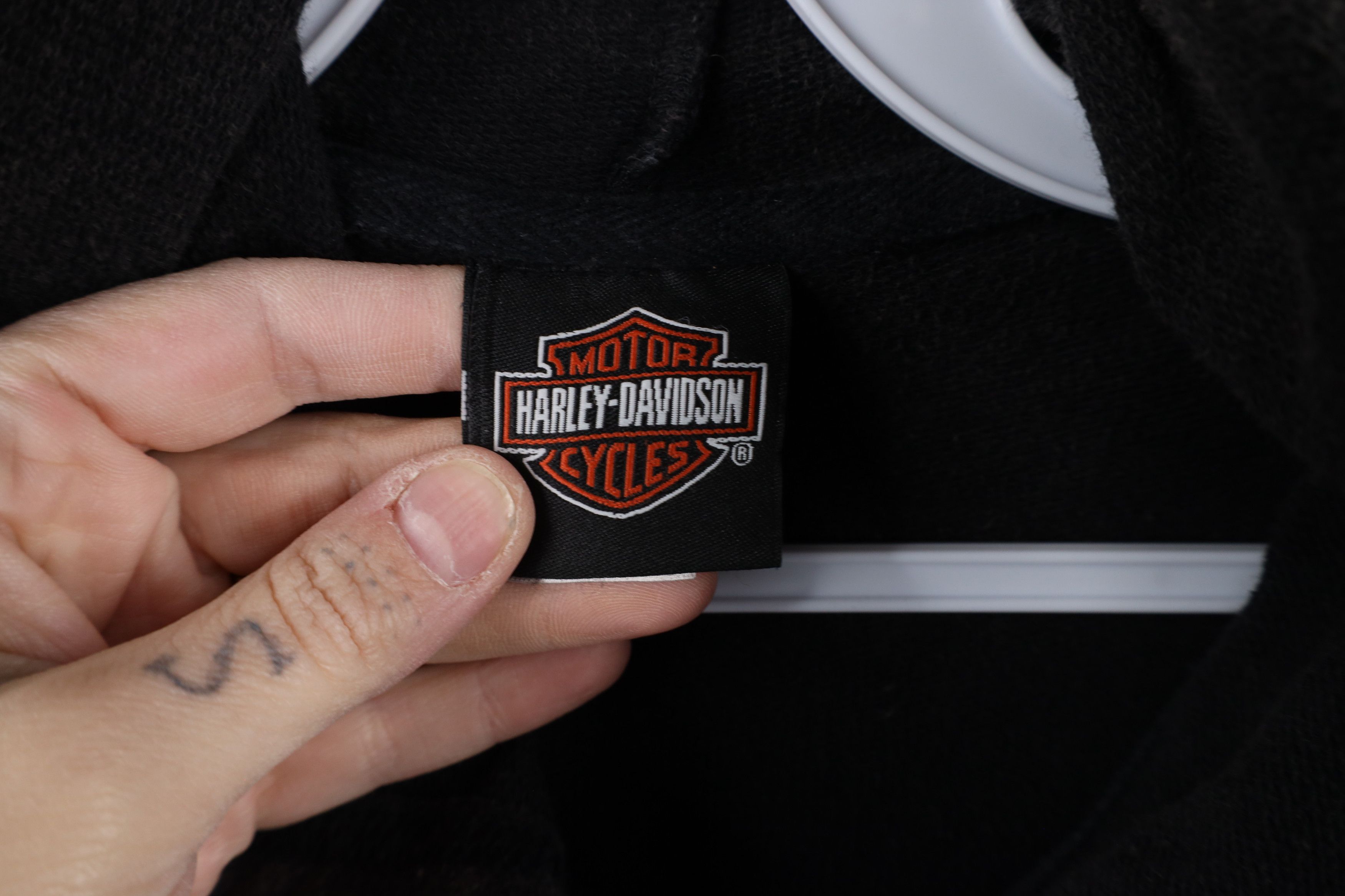 Harley Davidson × Vintage Vintage Y2K Harley Davidson Wash Crown Wings Full Zip Hoodie Size M / US 6-8 / IT 42-44 - 6 Thumbnail