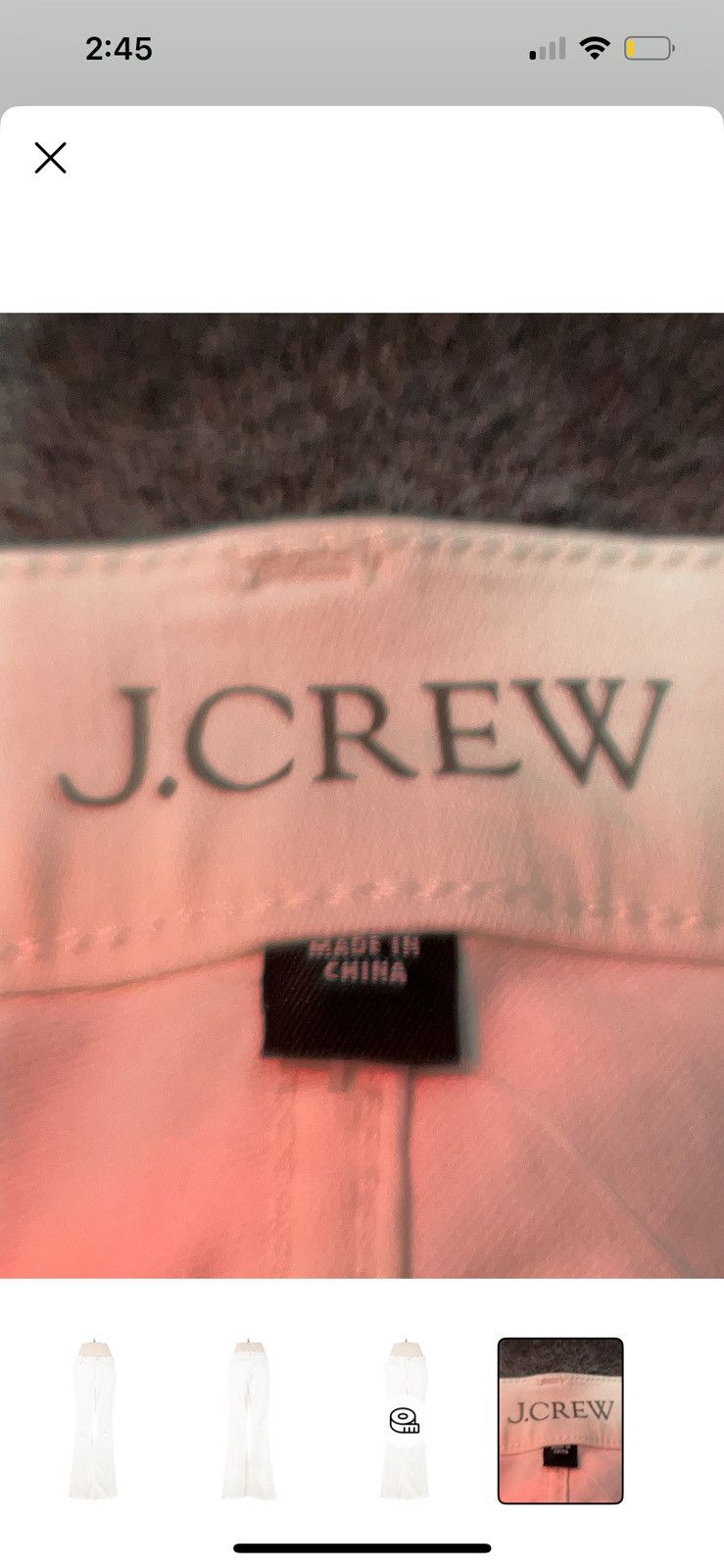 J.Crew high waisted white flare jeans Size 31" - 4 Thumbnail