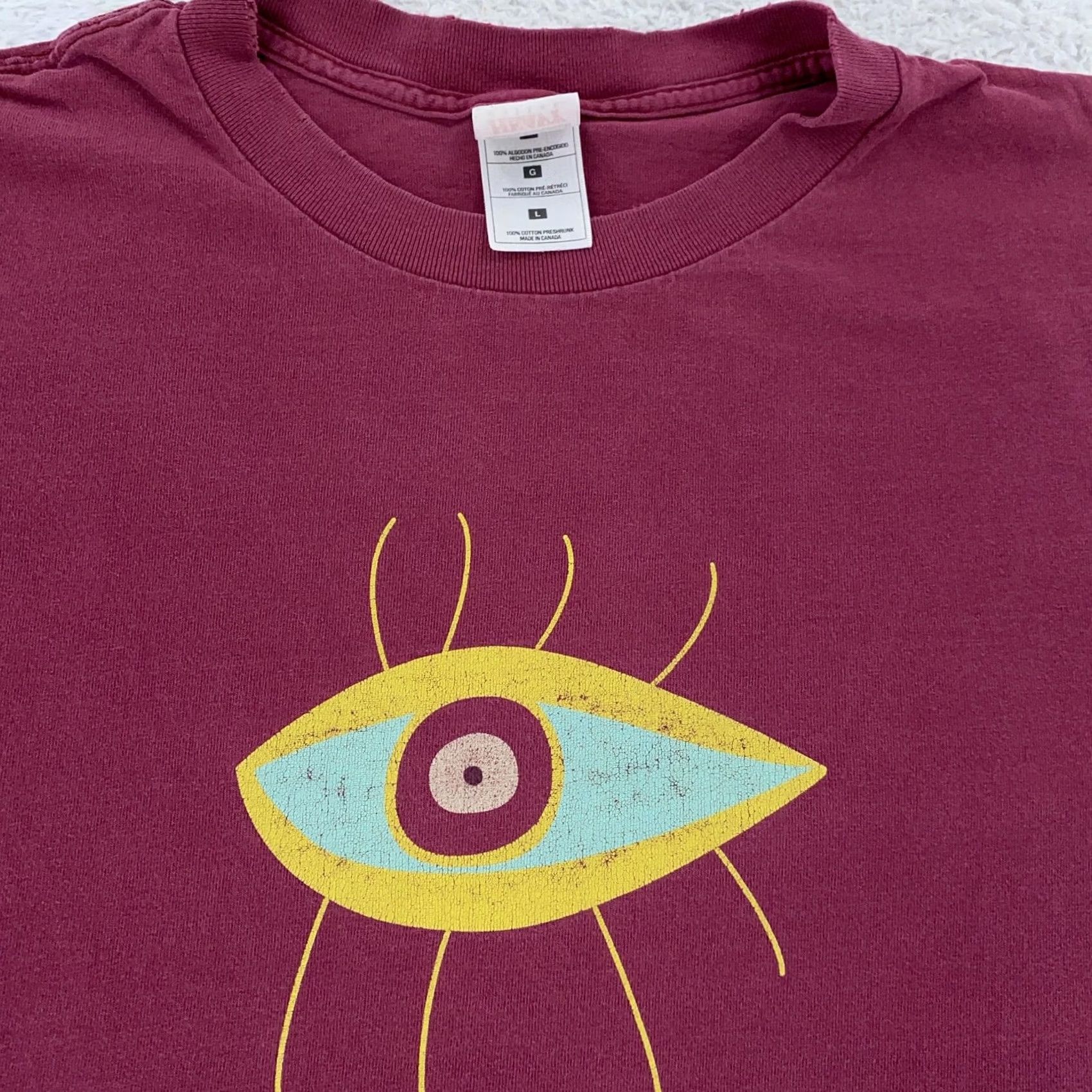 Fruit Of The Loom VINTAGE Barenaked Ladies Maroon Tour T-Shirt Mens M Red Graphic Print Crew Neck Short Sleeve Rock Band Concert 2000 Fruit of the Loom Cotton Size US M / EU 48-50 / 2 - 2 Thumbnail