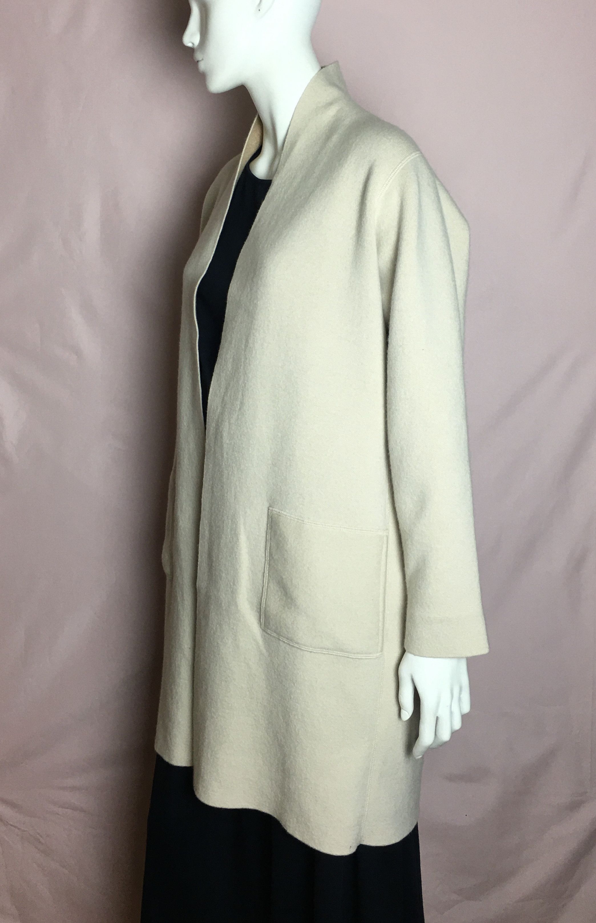 Max Mara Max Mara Studio Wool Open Coat Cardigan Size ONE SIZE - 3 Thumbnail