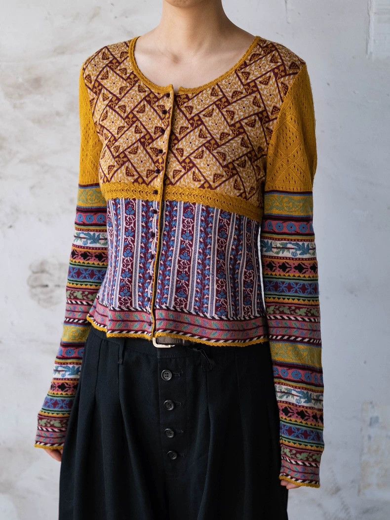 Kenzo KENZO Ethnic patchwork knit sweater Size M / US 6-8 / IT 42-44 - 5 Thumbnail