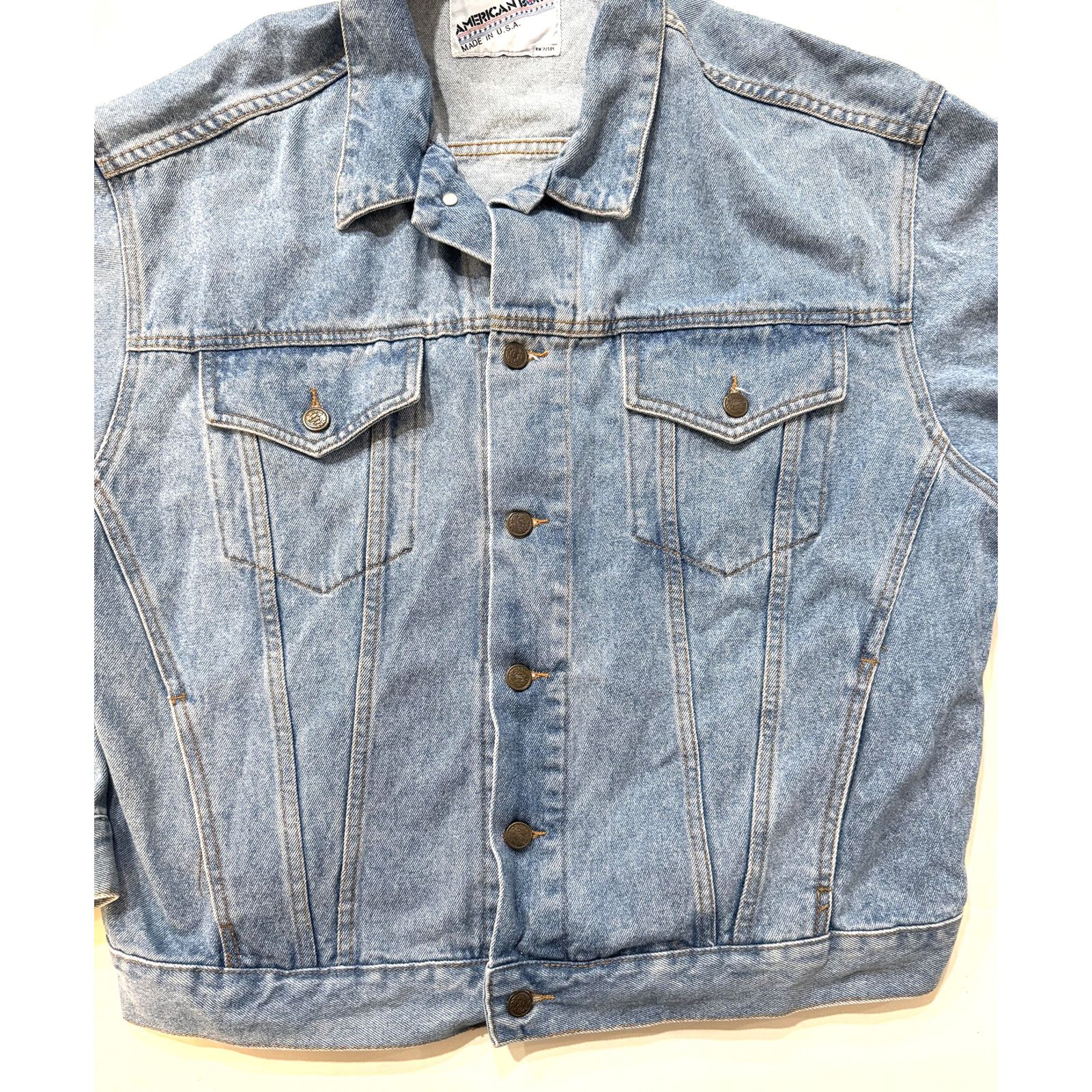 & Other Stories Vintage 80s American Born Denim Trucker Jacket XL Made USA Size US XL / EU 56 / 4 - 2 Thumbnail