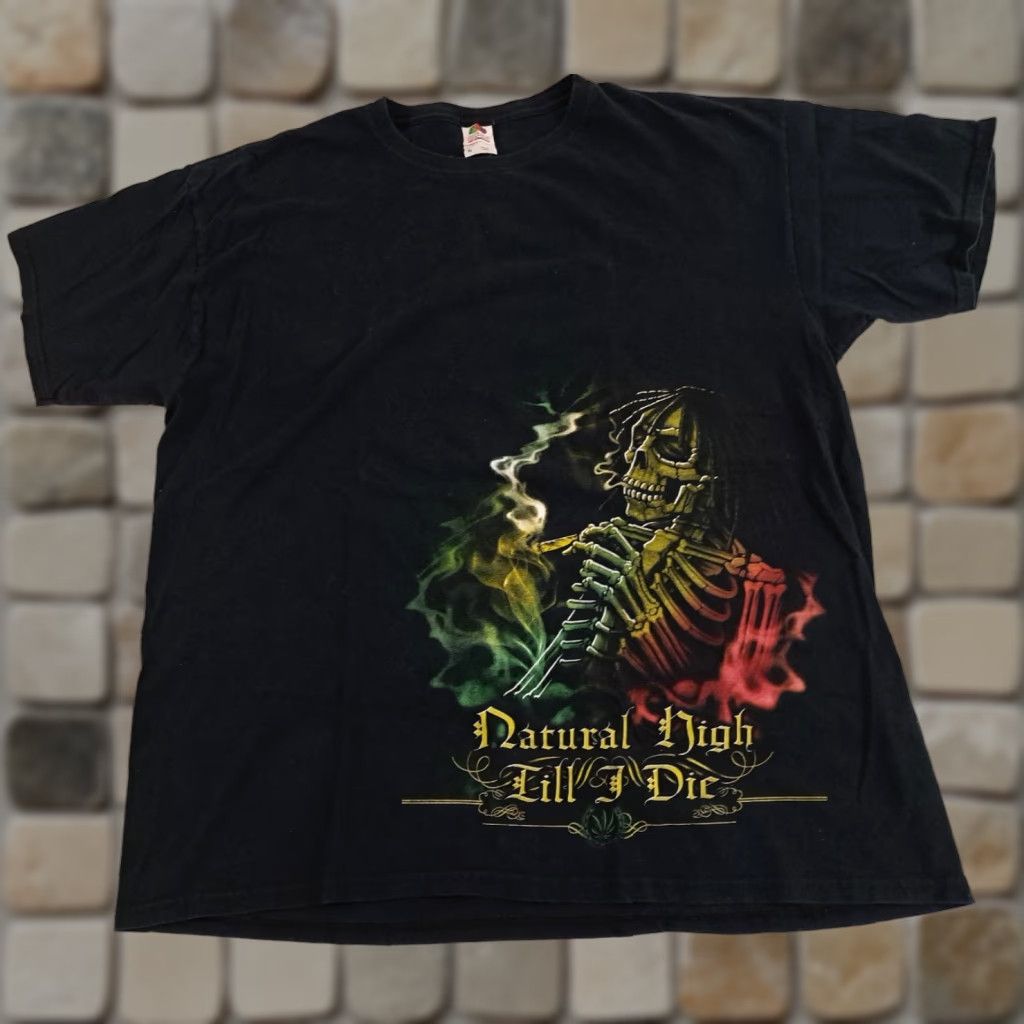 Fruit Of The Loom VINTAGE Fruit of the Loom T-Shirt Black XL Unisex Adults Crew Neck Short Sleeve Graphic Print 1990s Size US XL / EU 56 / 4 - 1 Thumbnail