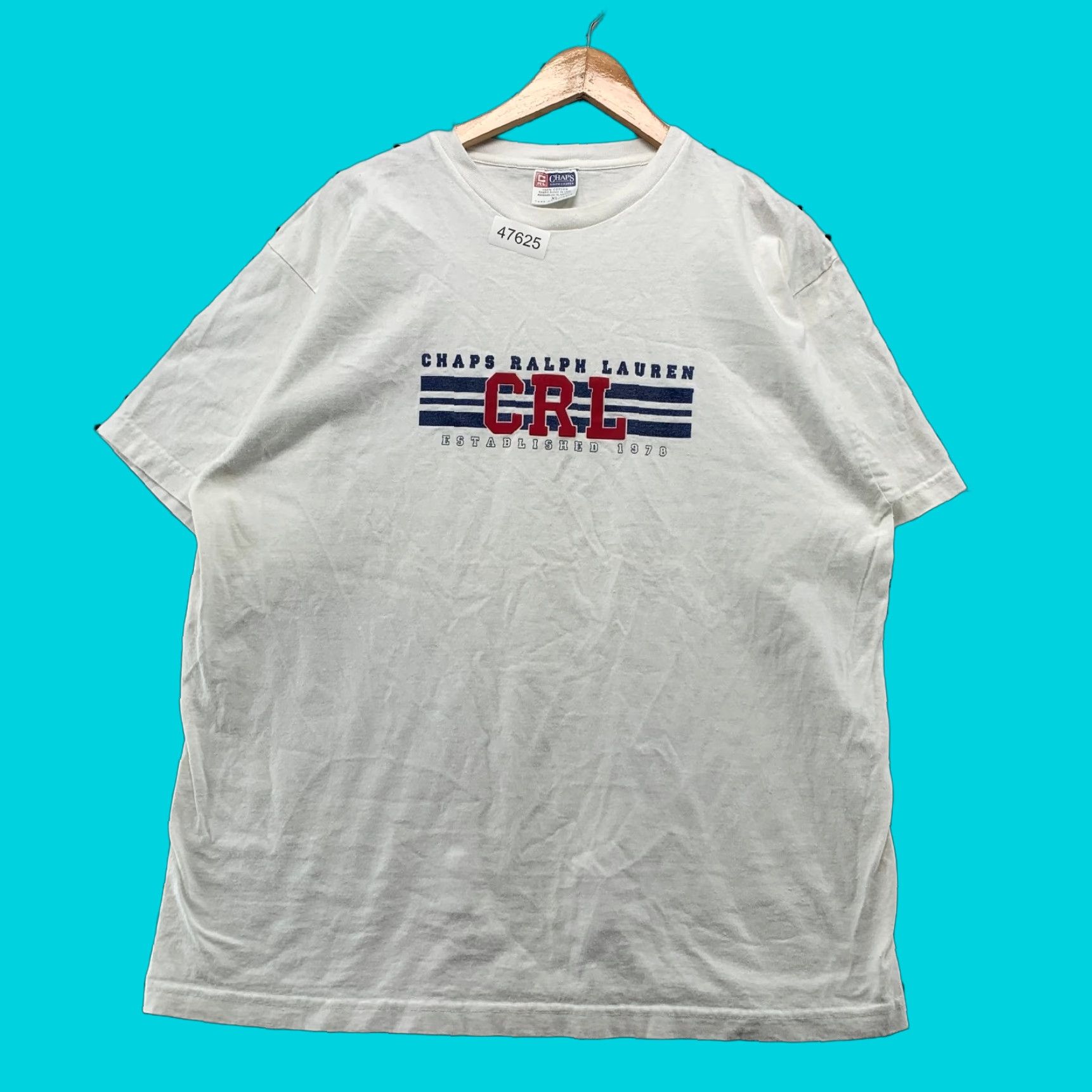 Ralph Lauren VINTAGE Ralph Lauren T-Shirt Mens XL White Short Sleeve 90s Made USA Size US XL / EU 56 / 4 - 1 Thumbnail