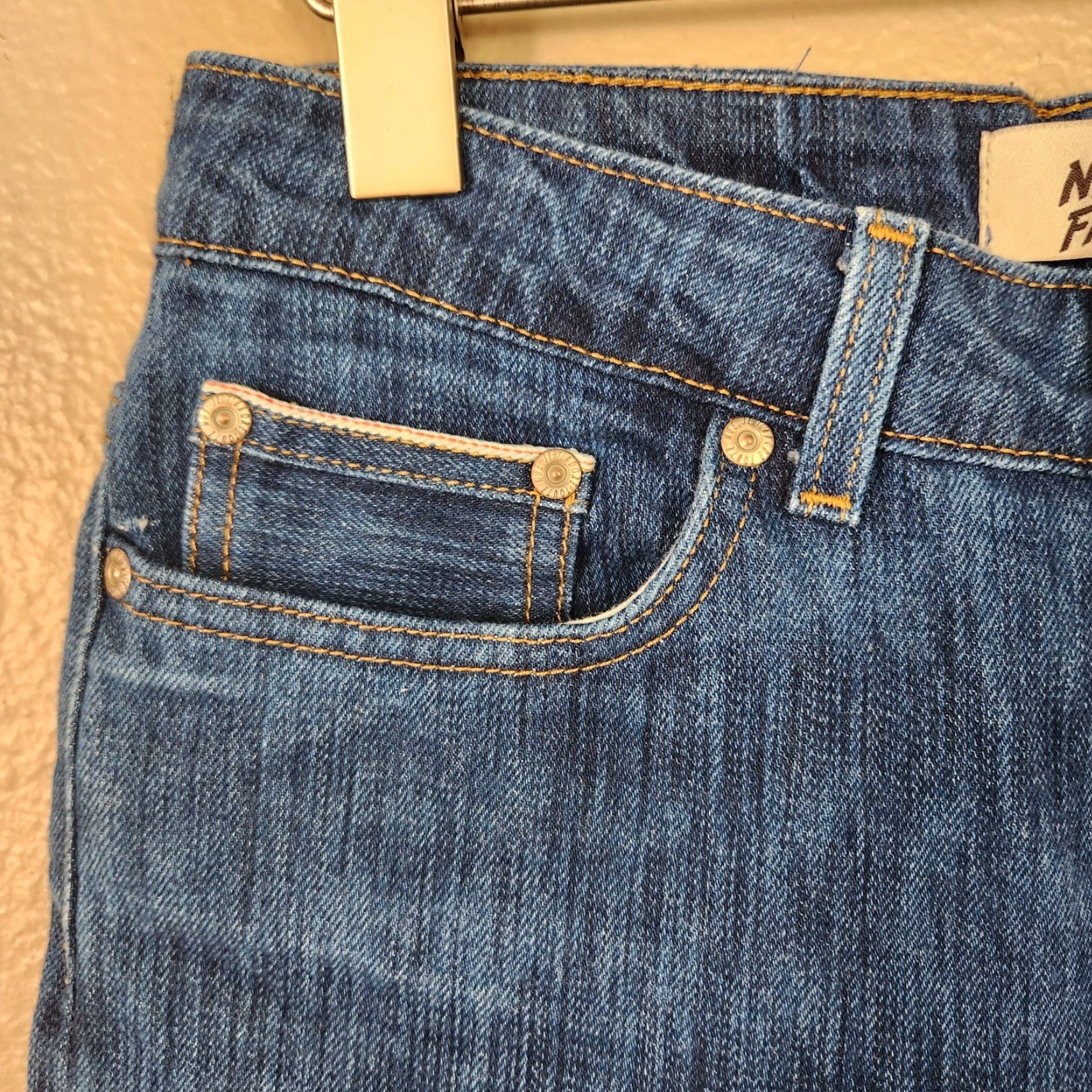 Vintage Naked & Famous Denim Womens Blue Kasuri Stretch Selvedge High Rise Skinny Jeans-Sz 28 Size 28" / US 6 / IT 42 - 6 Thumbnail