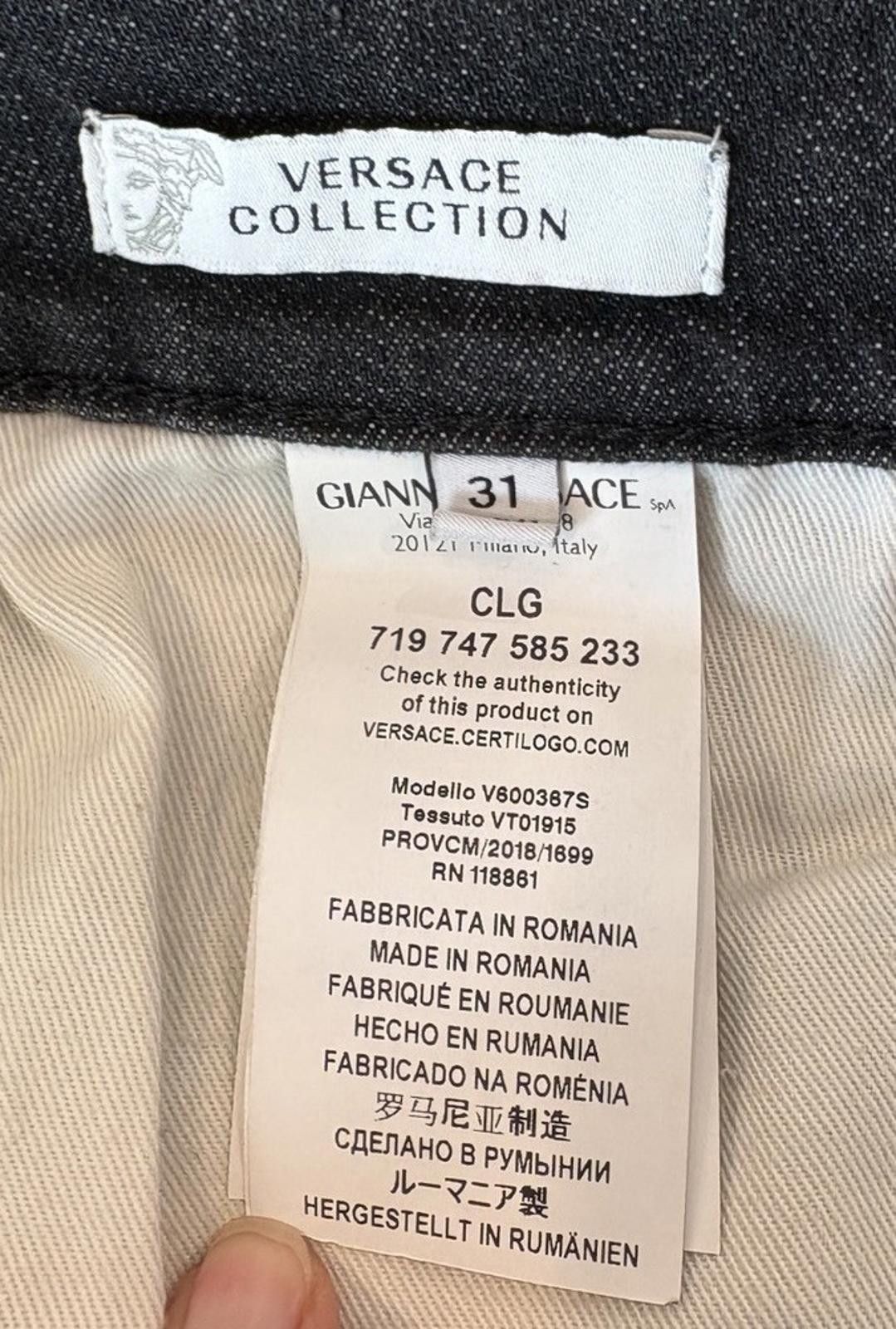 Other Versace Collection Men's Dark Gray Denim Jeans Size 31 Size US 31 - 3 Thumbnail
