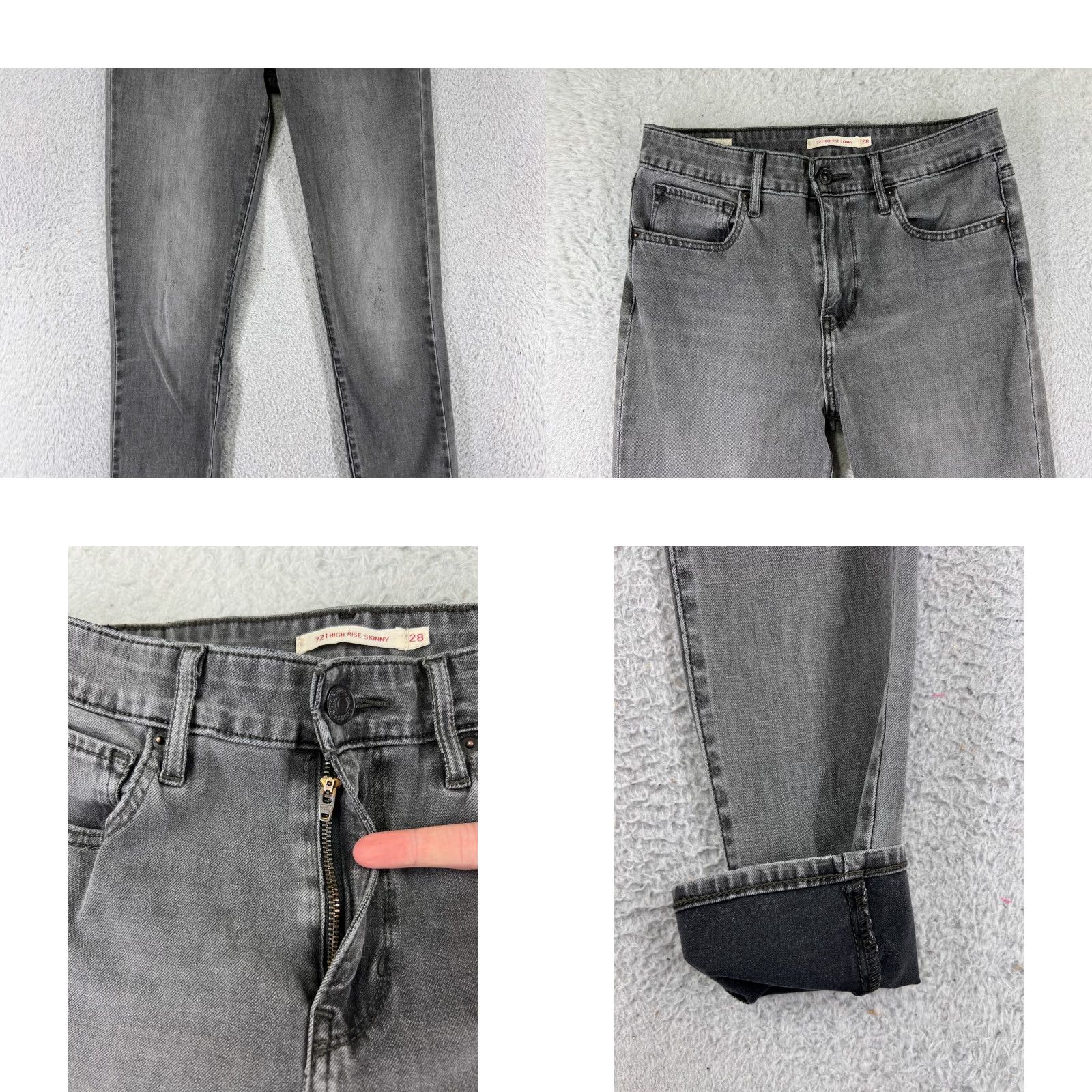 Levi's Levi's Women's Denim Jeans Skinny Fit 28 Black 700 Series High Rise Taper Fall Womens Size 28" / US 6 / IT 42 - 8 Thumbnail
