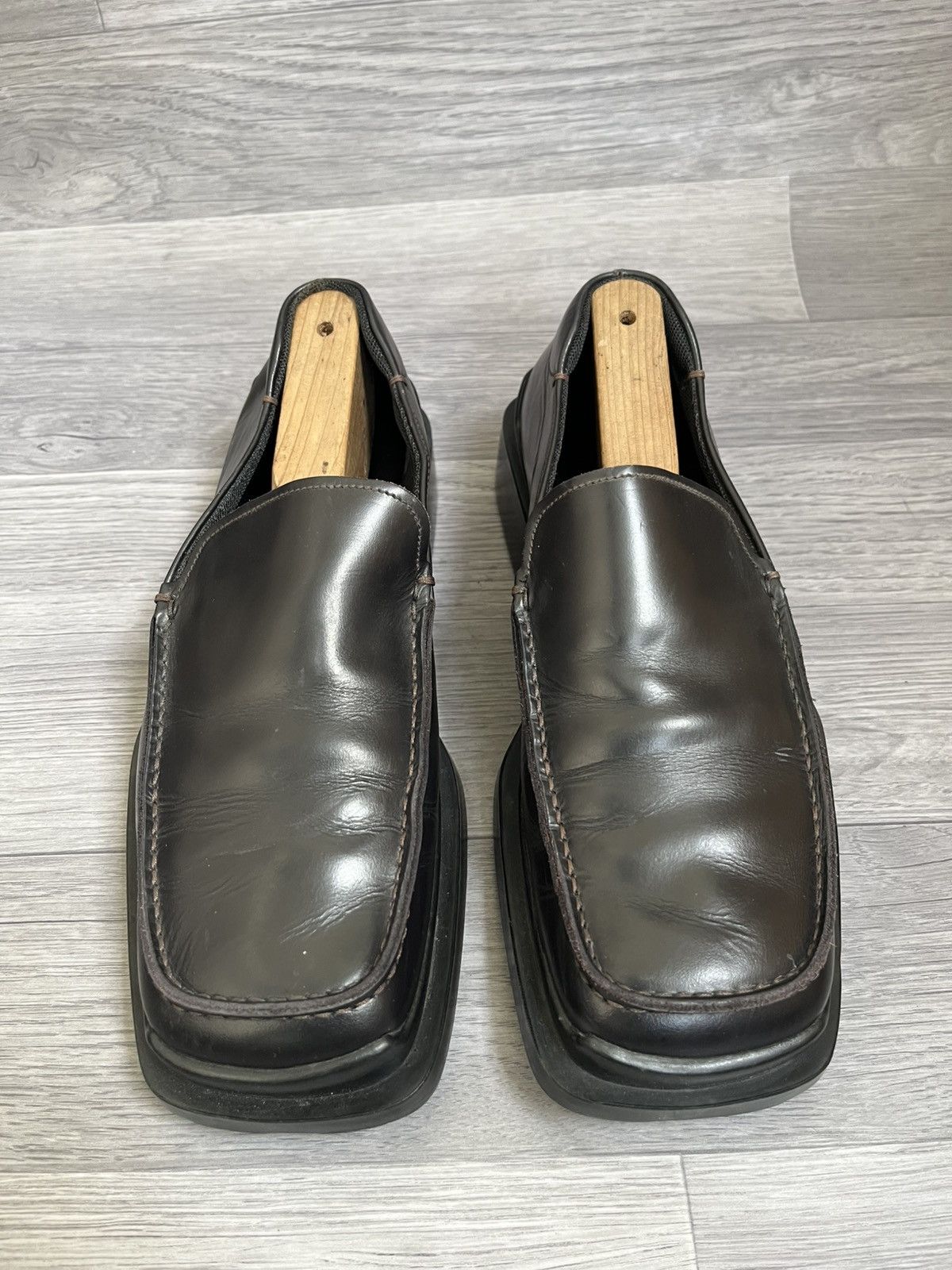 Prada Vintage FW 98 Prada square toe leather mule loafers uk7 Size US 8 / EU 41 - 4 Thumbnail