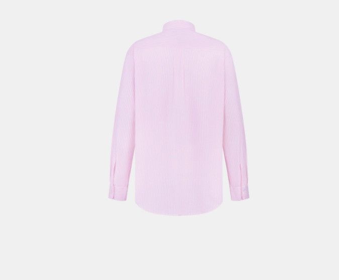 Dior o1w1db11224 Striped Cotton Poplin Shirt in Pink Size US M / EU 48-50 / 2 - 2 Thumbnail