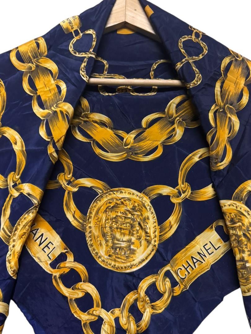 Chanel Authentic🔥90’s Chanel Silk Scarves Size ONE SIZE - 3 Thumbnail