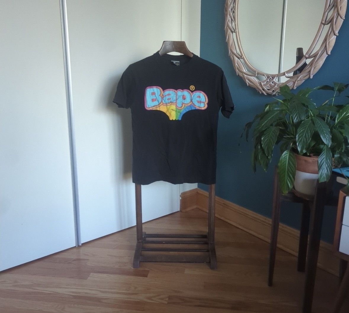 Bape Vintage Bape Rainbow Bubble Logo Tee - Black Size US M / EU 48-50 / 2 - 1 Thumbnail