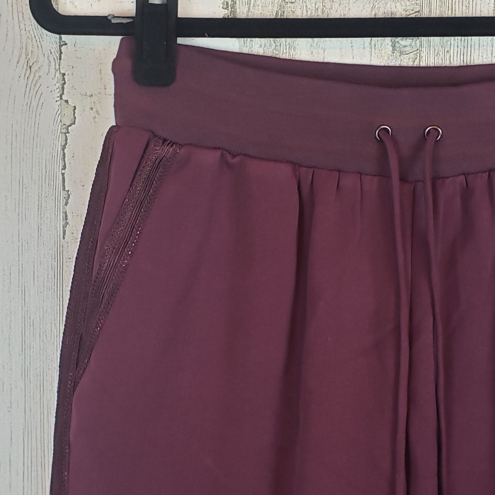 Other NWT Color Block Burgundy Purple Stretchy Lounge Pants 4 Size 27" / US 4 / IT 40 - 3 Thumbnail