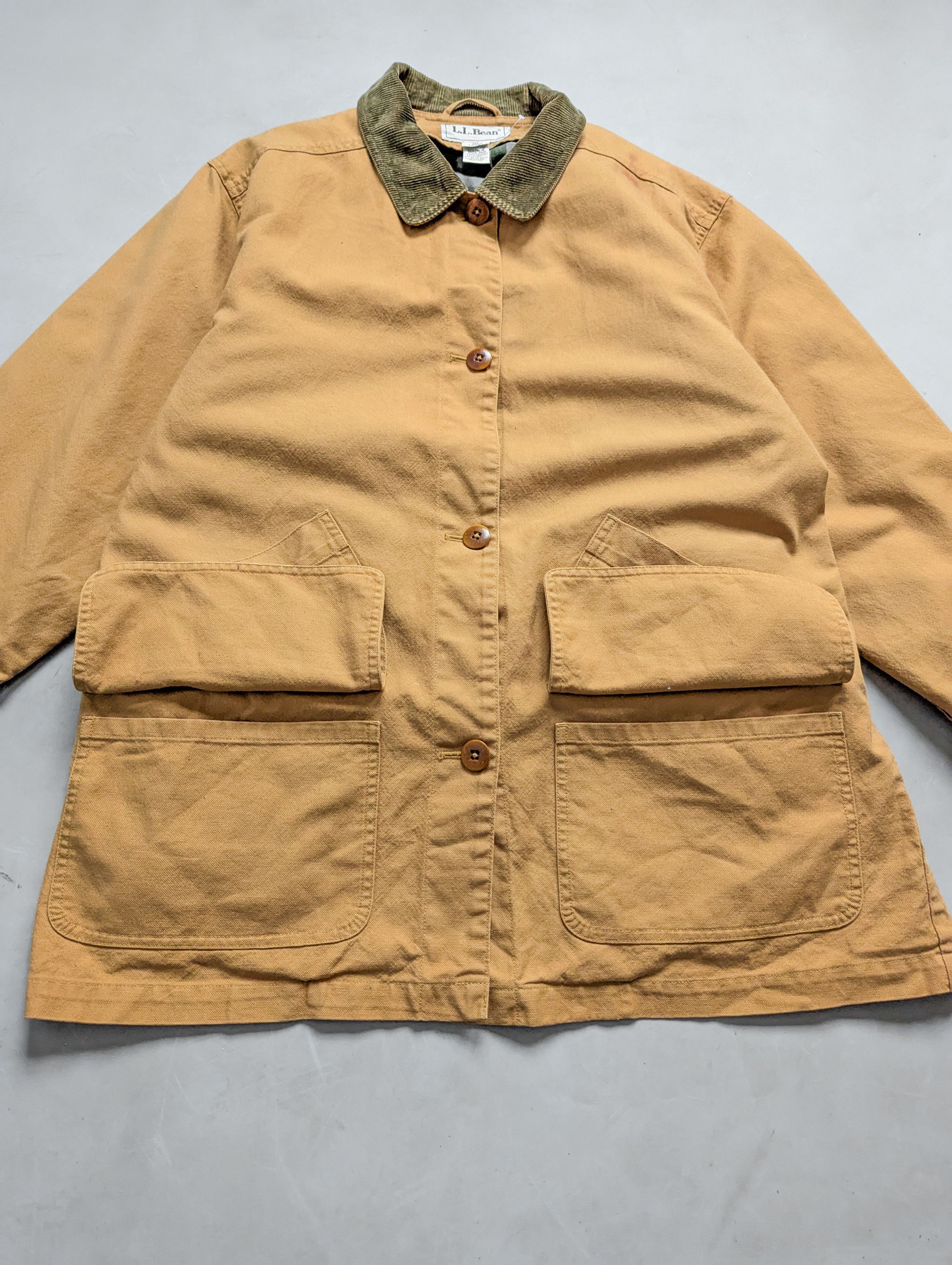 L.L. Bean × Vintage Vintage 90’ L.L. Chore Jacket + Lining Brown Denim Lined Size M / US 6-8 / IT 42-44 - 4 Thumbnail