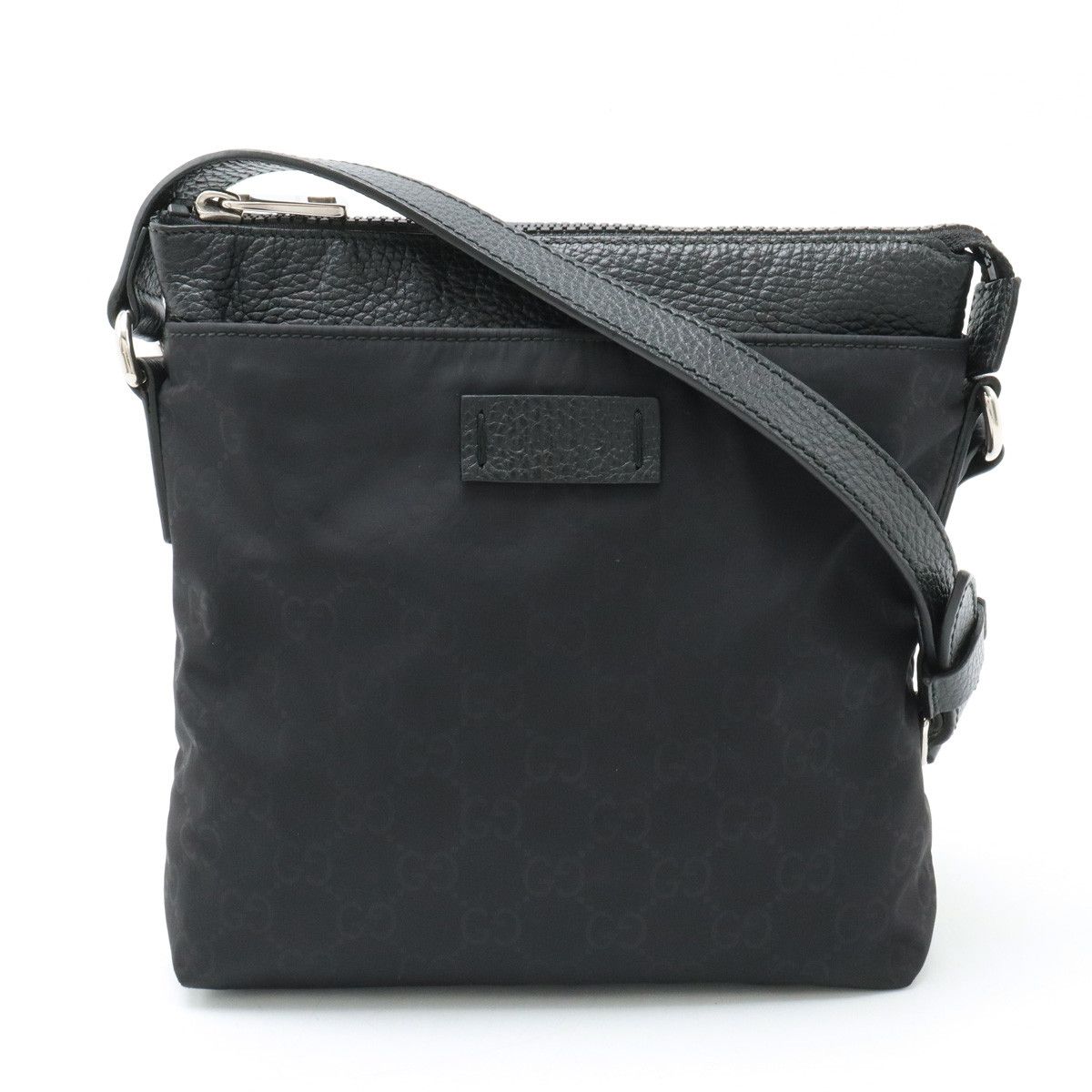 Gucci Gucci Gucci GG Nylon Leather Shoulder Bag Pochette 510339 Canvas Crossbody Bag 510339 in Great Condition Size ONE SIZE - 1 Thumbnail