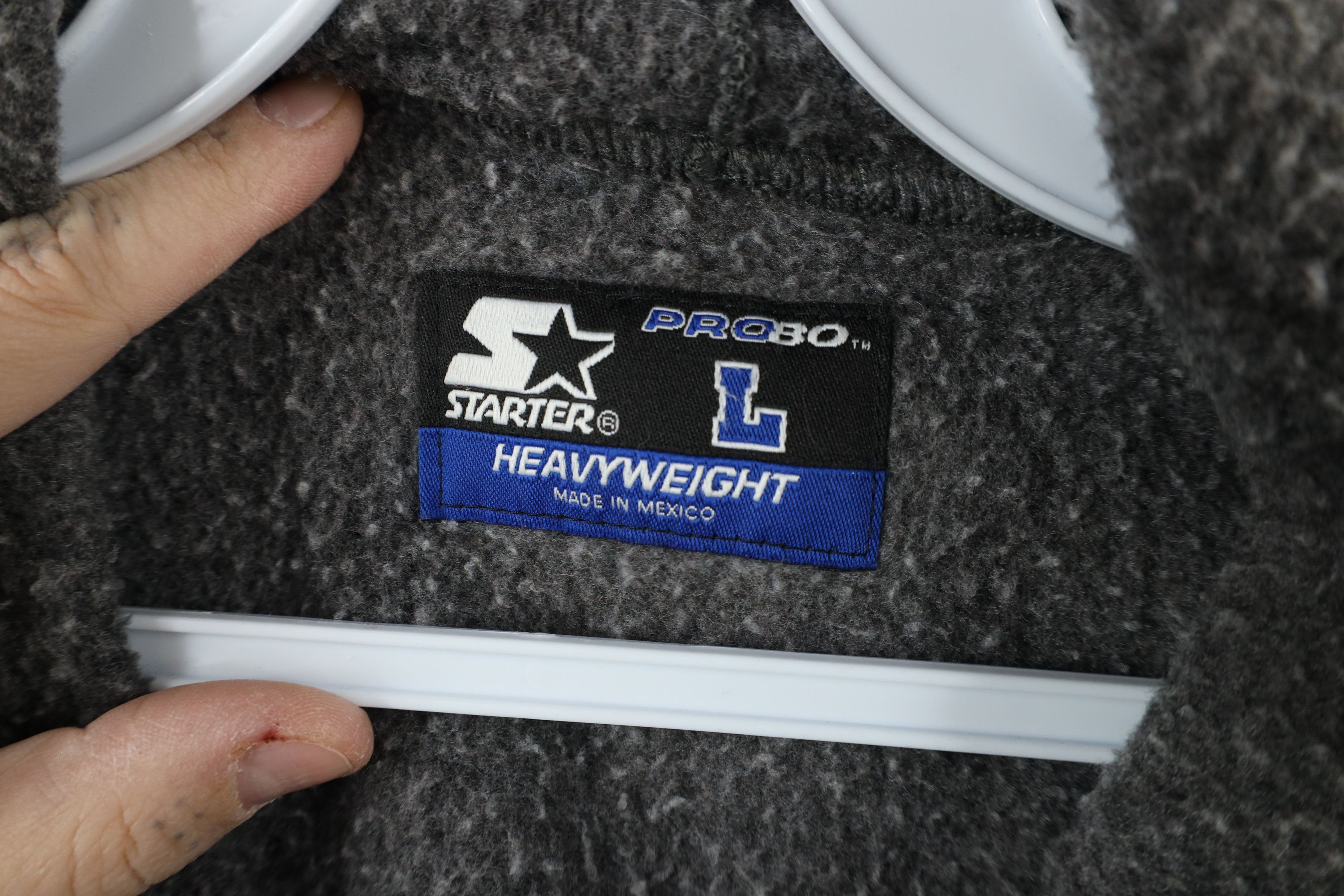 Starter × Vintage Vintage 90s Starter Reflective Heavyweight Full Zip Hoodie Size US L / EU 52-54 / 3 - 7 Thumbnail