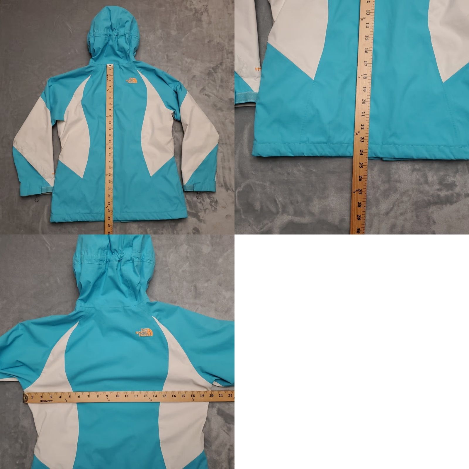 The North Face VINTAGE The North Face Windbreaker Jacket Girls M Turquoise HYVENT Hooded Nylon Shell Only Pink Nature Outdoor Cabin 90s Mens Women Boys Girls Size M / US 6-8 / IT 42-44 - 10 Thumbnail