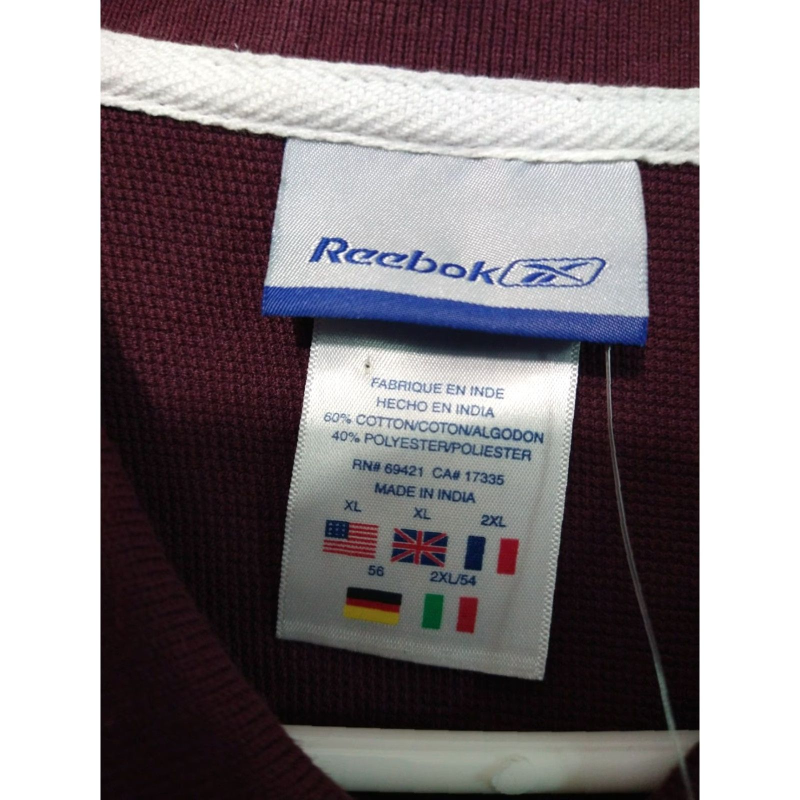 Reebok Reebok Shirt Mens XL Red Polo Short Sleeve Golf Logo Breathable Activewear Casual Travel 90s Sports Mens Size US XL / EU 56 / 4 - 5 Thumbnail