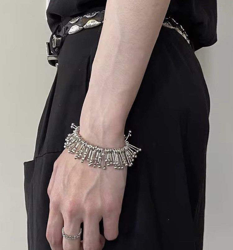 Jewelry Trends Silver Nail Bracelets Size ONE SIZE - 1 Thumbnail