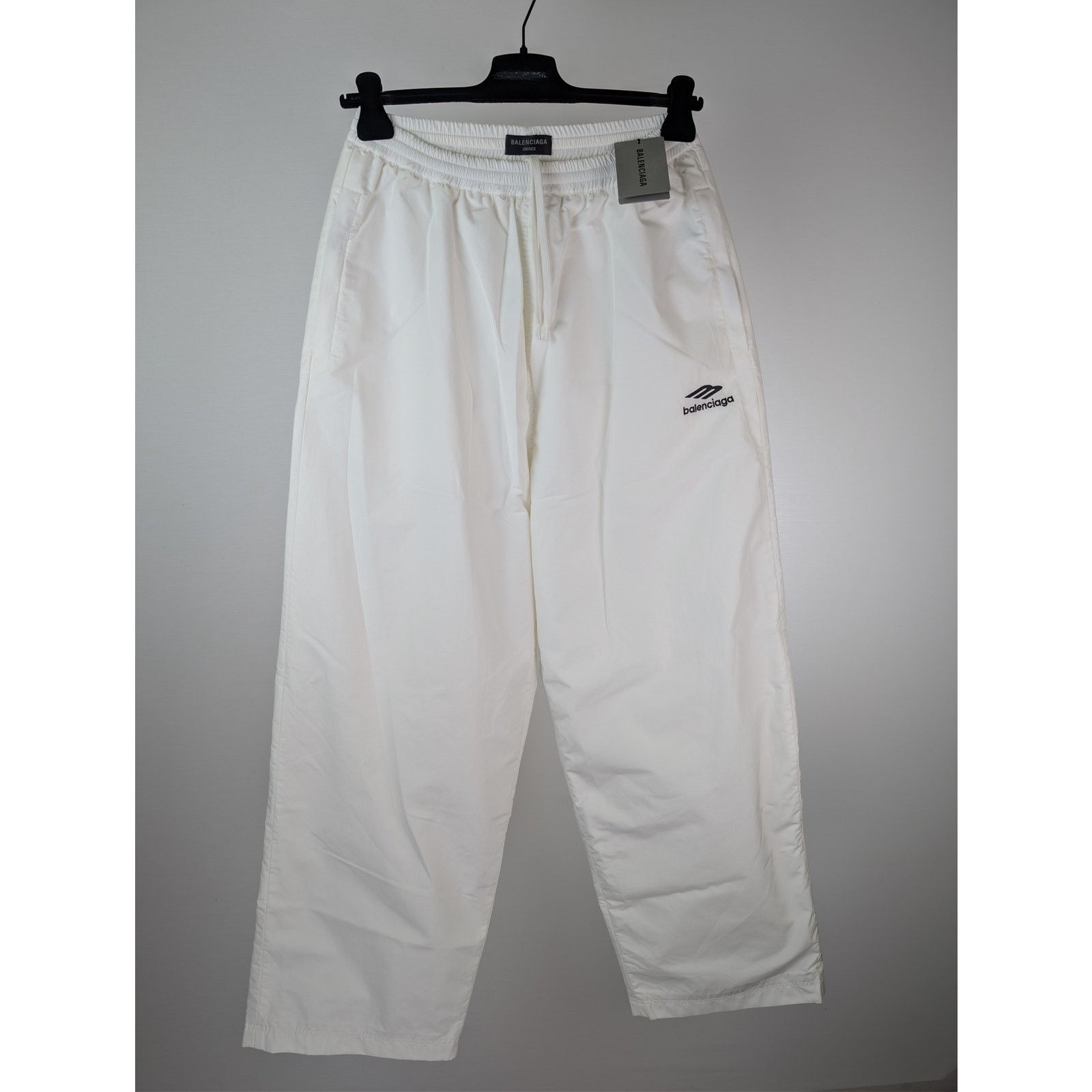 Balenciaga o1rshd1 3B Sports Icon Tracksuit Pants in White Size US 30 / EU 46 - 2 Thumbnail