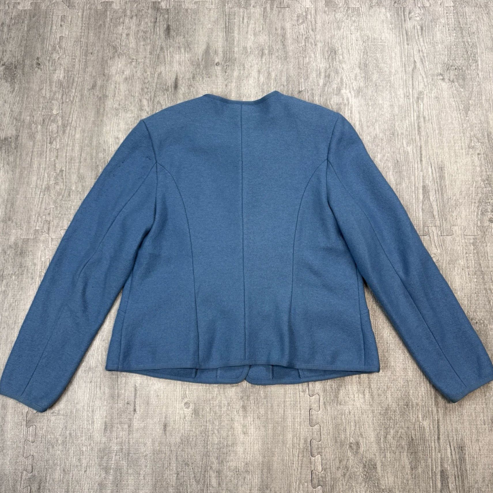 Vintage Vintage Geiger Austria Women's Wool Blazer Jacket Fall Winter Blue Size 46 Classic Casual Size L / US 10 / IT 46 - 7 Thumbnail