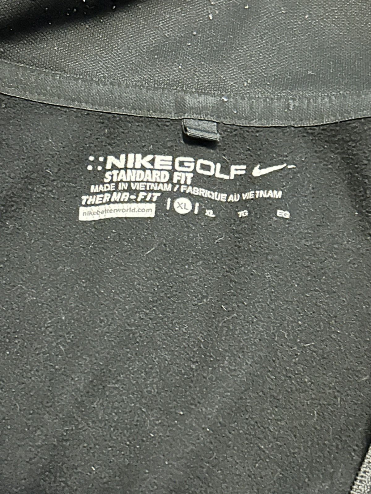 Nike Vintage Black Nike Golf Quarterzip Size US XL / EU 56 / 4 - 4 Thumbnail