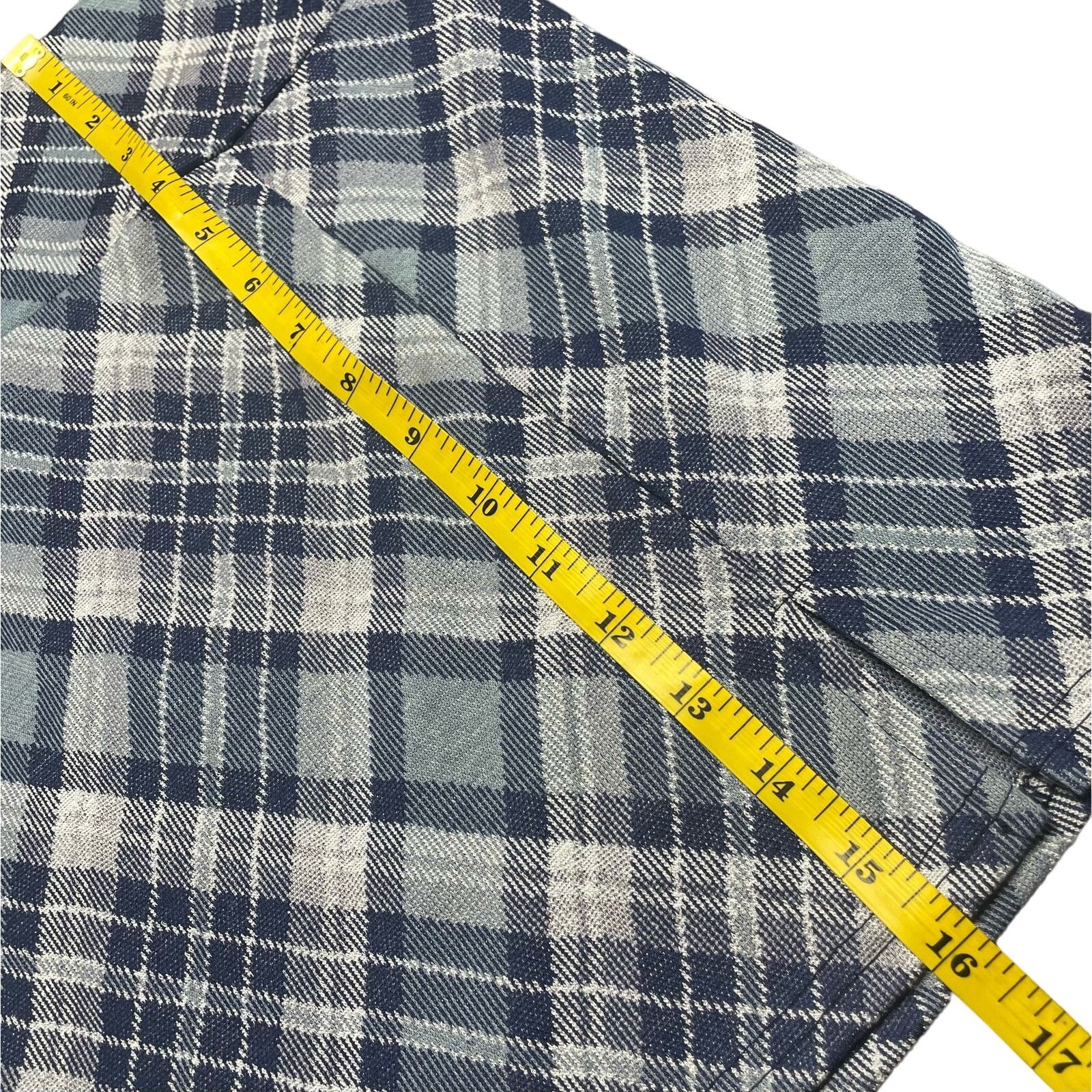 Other NWT Plaid Mini Skirt with Slit Size 36" / US 14 / IT 50 - 6 Thumbnail