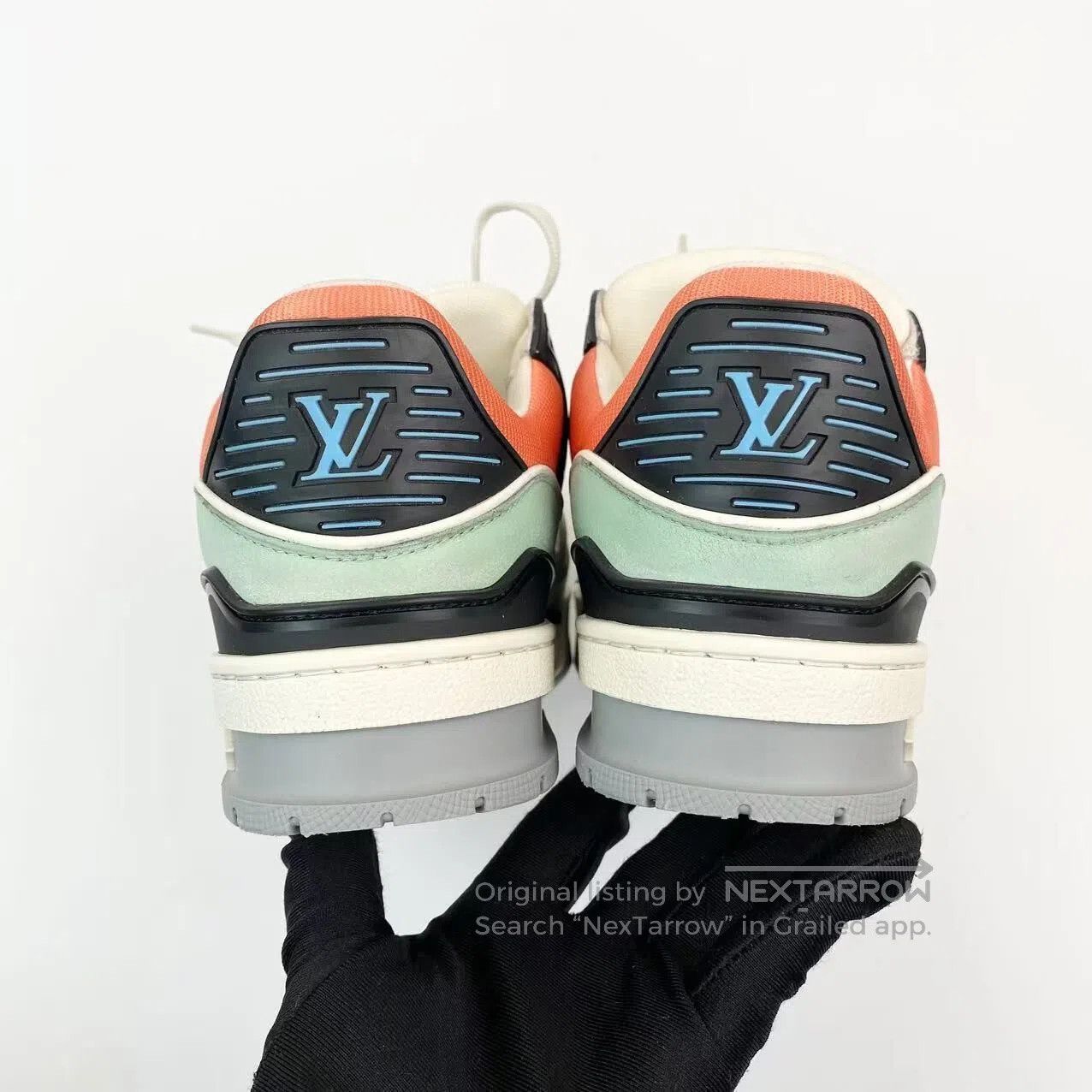 Louis Vuitton Louis Vuitton Size 2.5 Trainer green orange board shoes| Size US 6 / IT 36 - 5 Thumbnail