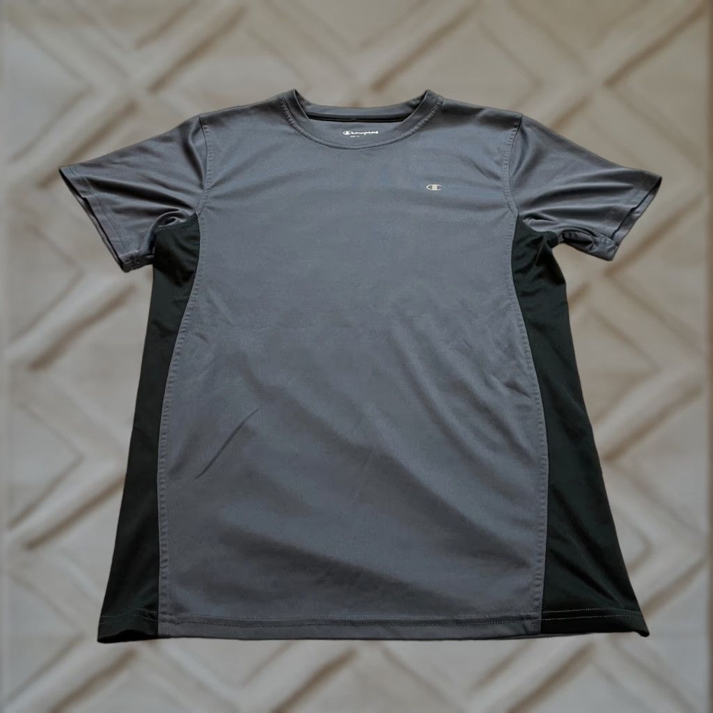 Champion Champion Shirt Mens Large Gray Short Sleeve Cotton Logo Basic Gym Adult Size US L / EU 52-54 / 3 - 1 Thumbnail