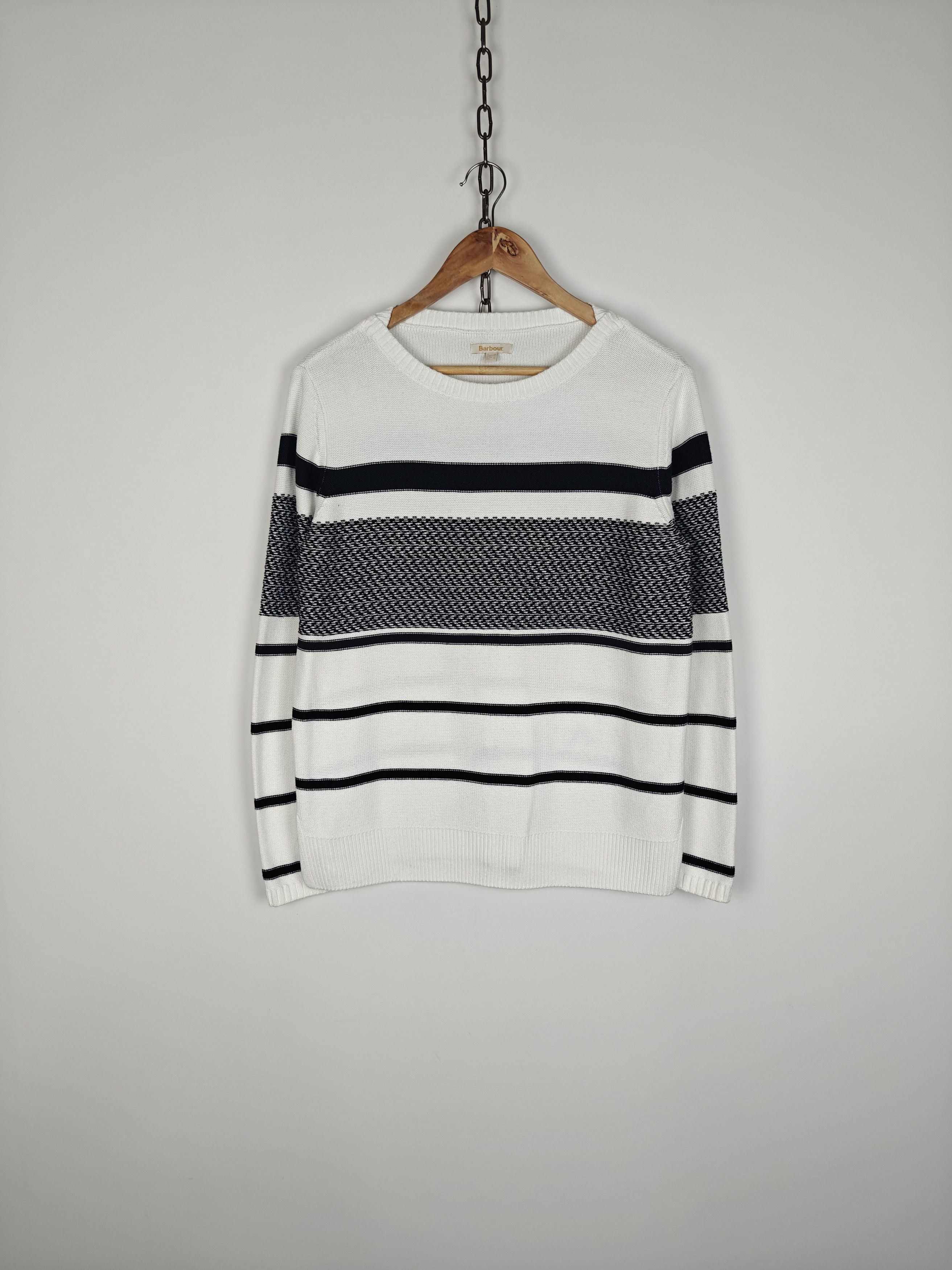 Barbour Barbour Beacon Paddle Knit Sweater Pullover Striped US6 Size M / US 6-8 / IT 42-44 - 1 Thumbnail