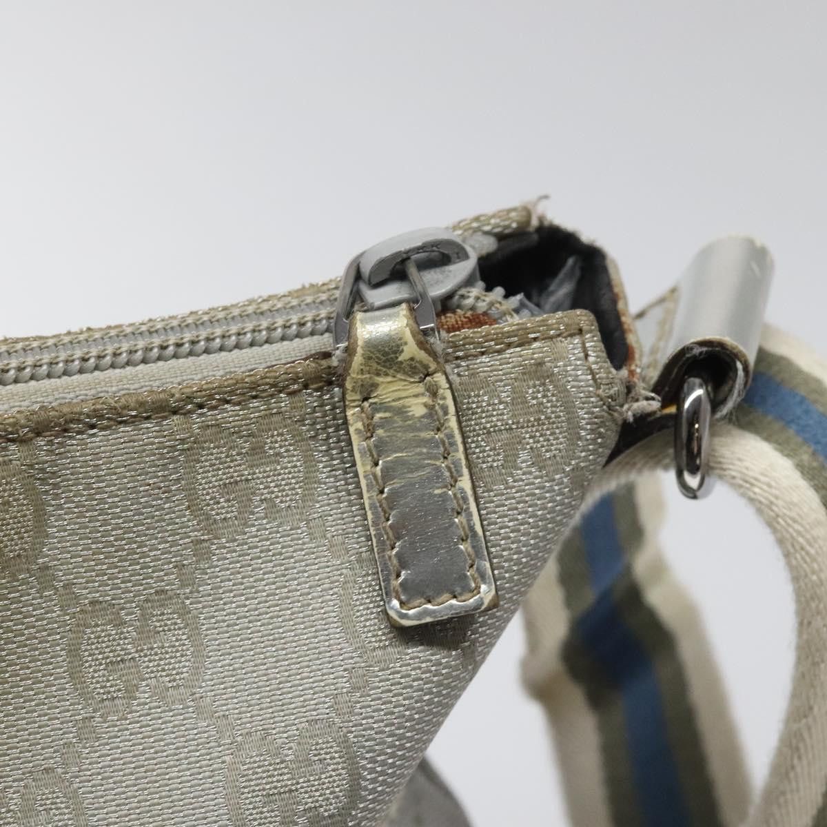 Gucci GUCCI GG Canvas Shoulder Bag Silver Blue Size ONE SIZE - 10 Thumbnail
